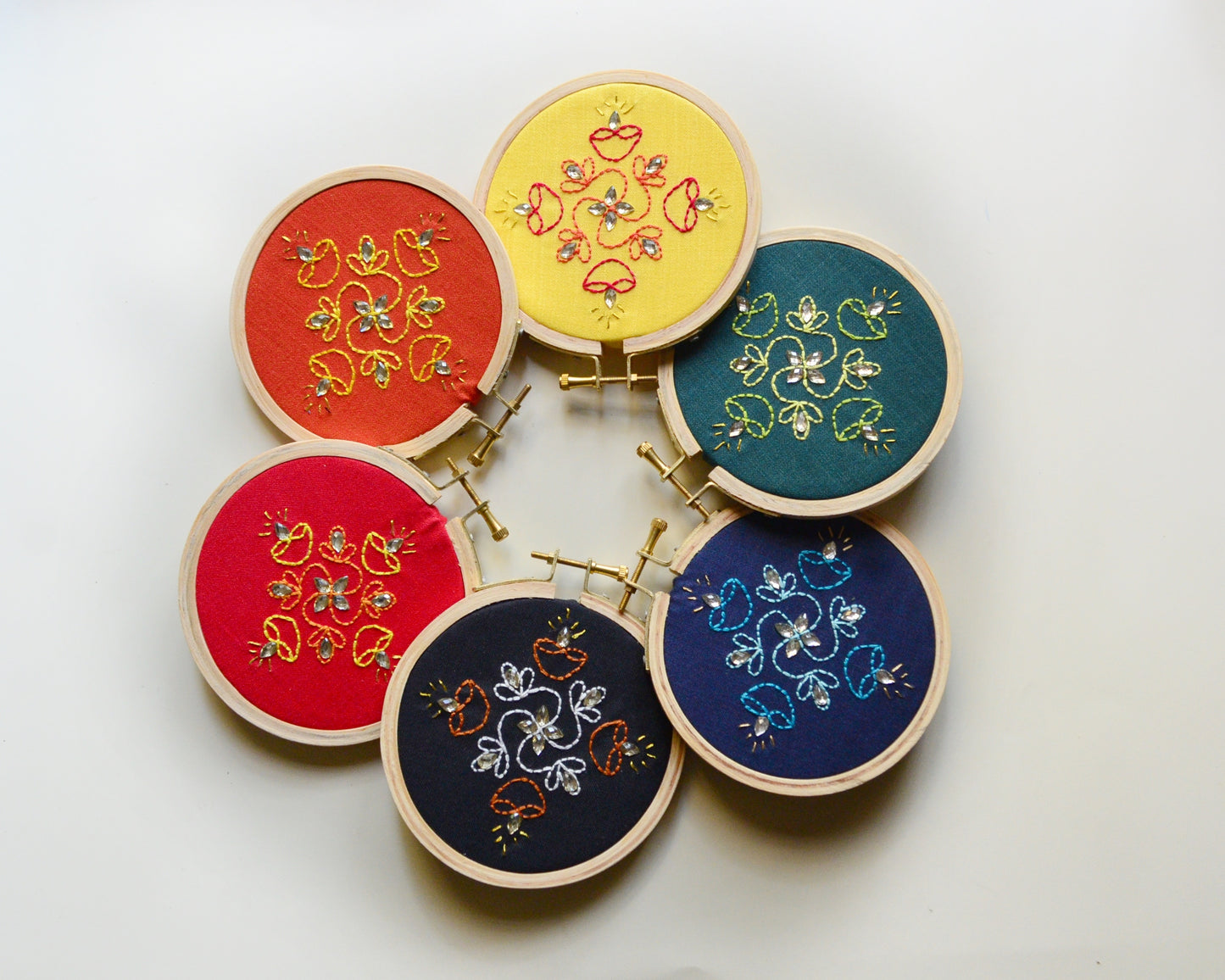 4” Rangoli Sparkle - Set of 6