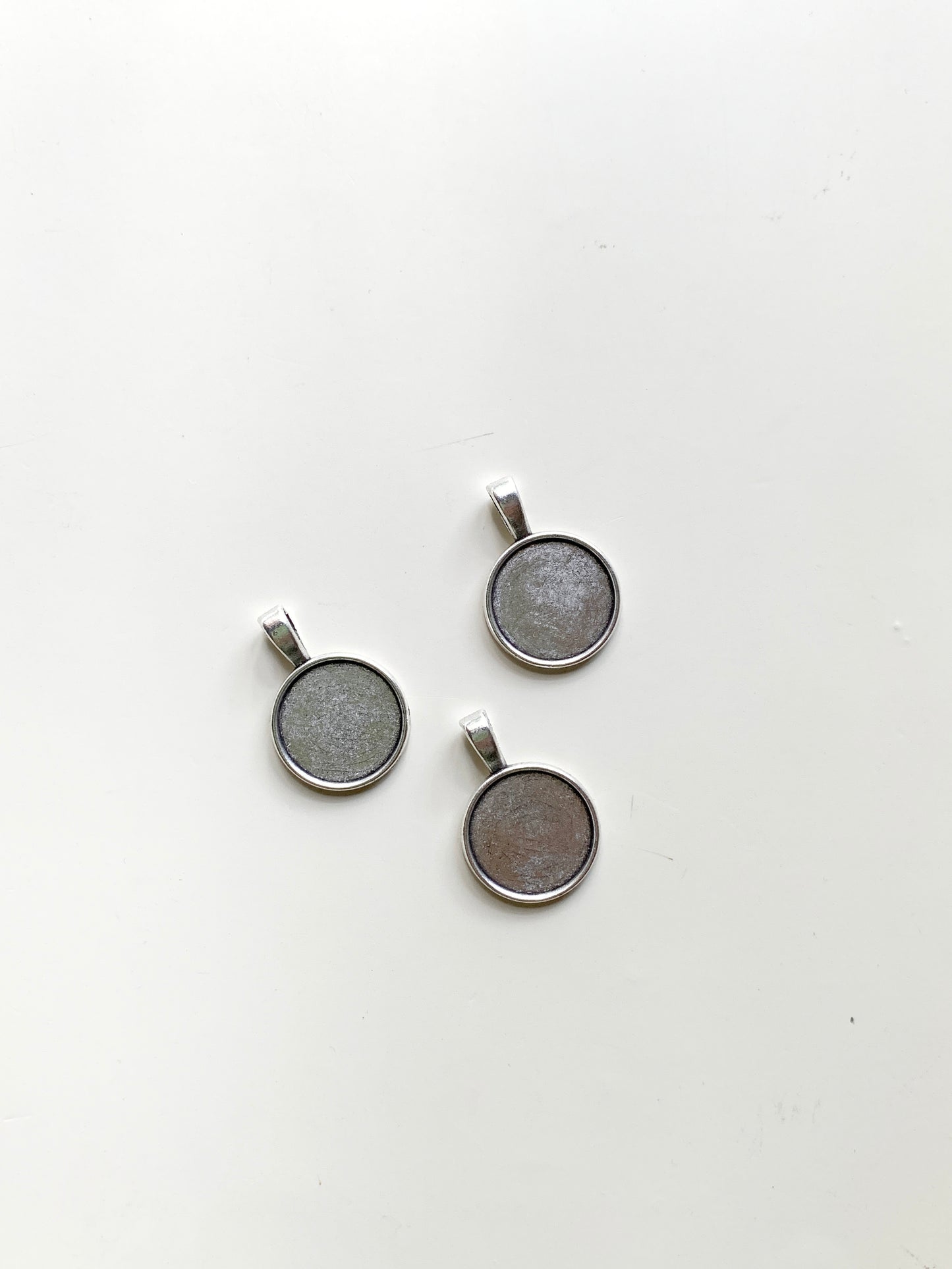Round Pendant Base - Silver