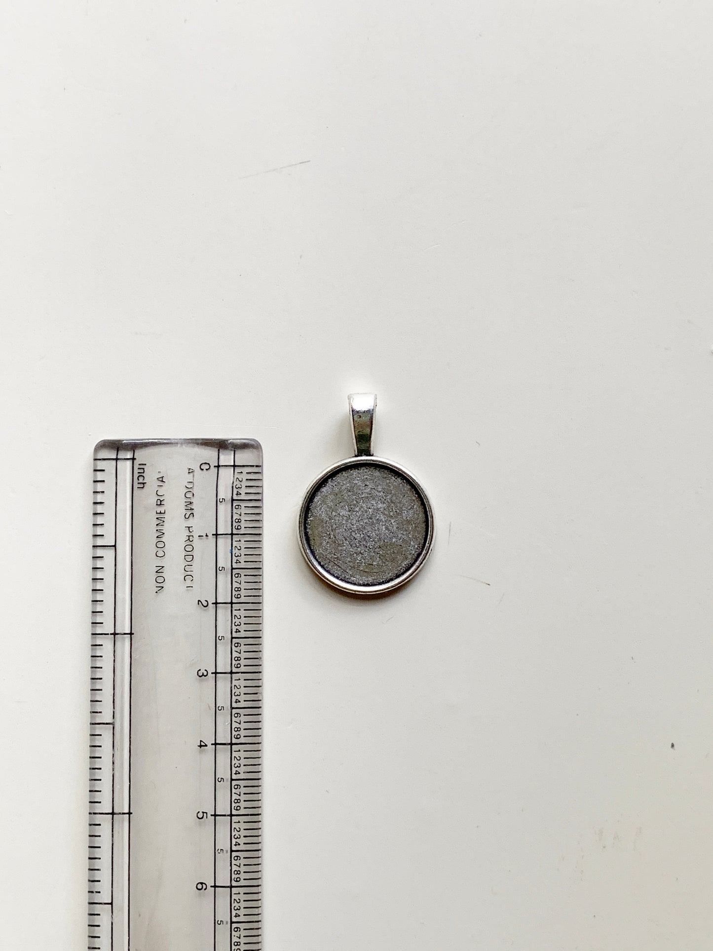 Round Pendant Base - Silver