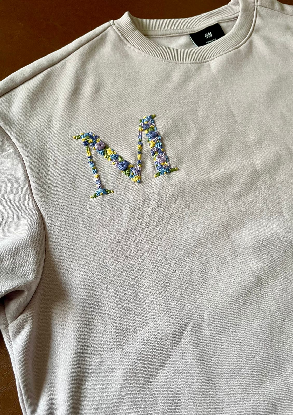 Floral Initial(s) on Sweatshirt/Hoodie