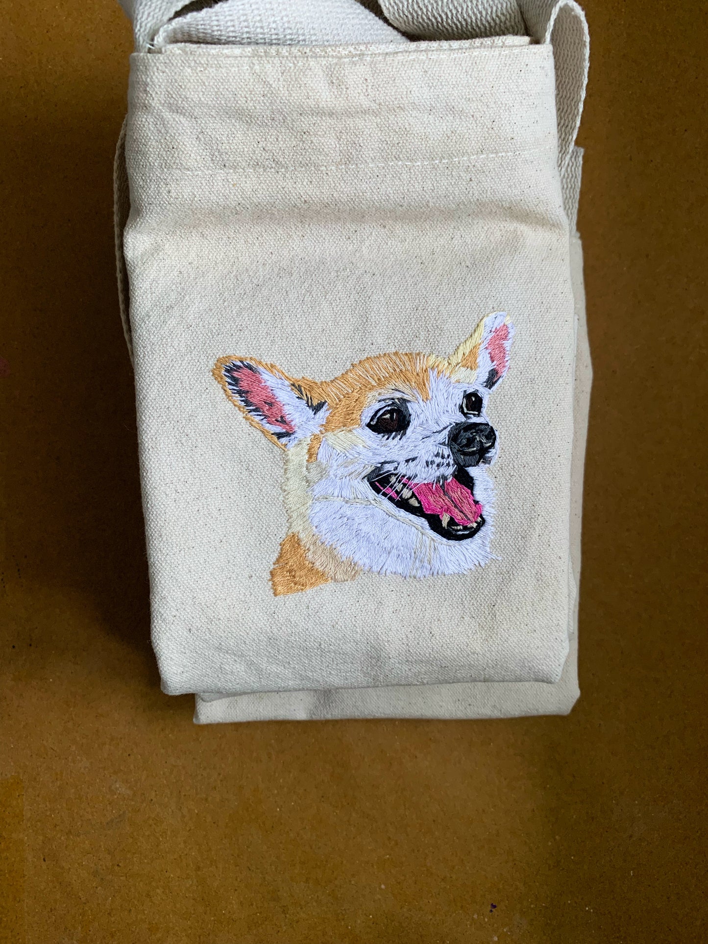 Pet Portrait on Tote Bag (approx 3.5-4”)
