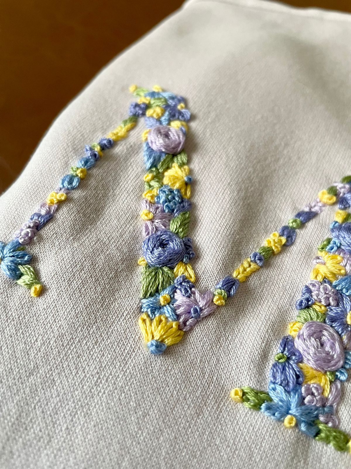 Floral Initial(s) on Sweatshirt/Hoodie