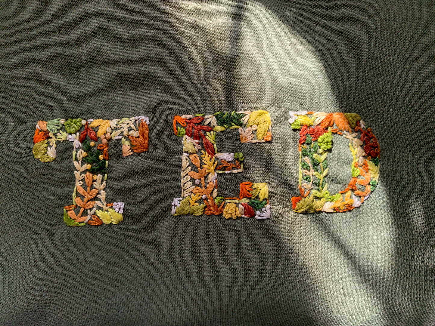 Floral Initial(s) on Sweatshirt/Hoodie