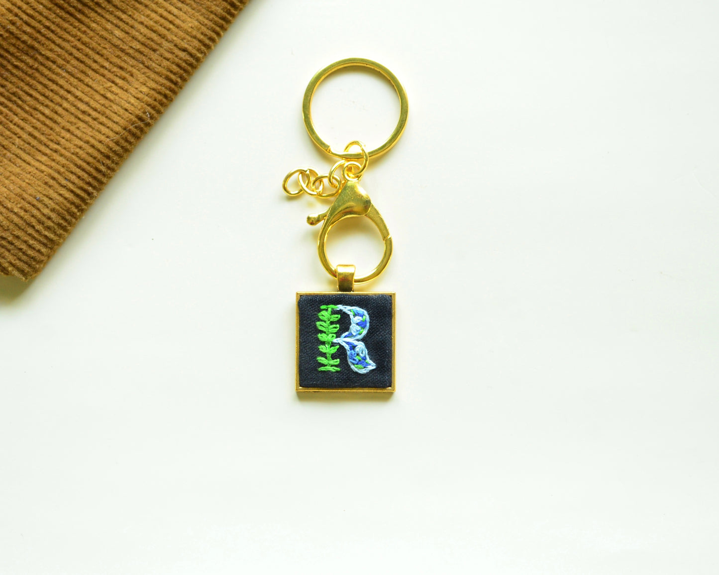 Custom Initial Keychain (Golden)