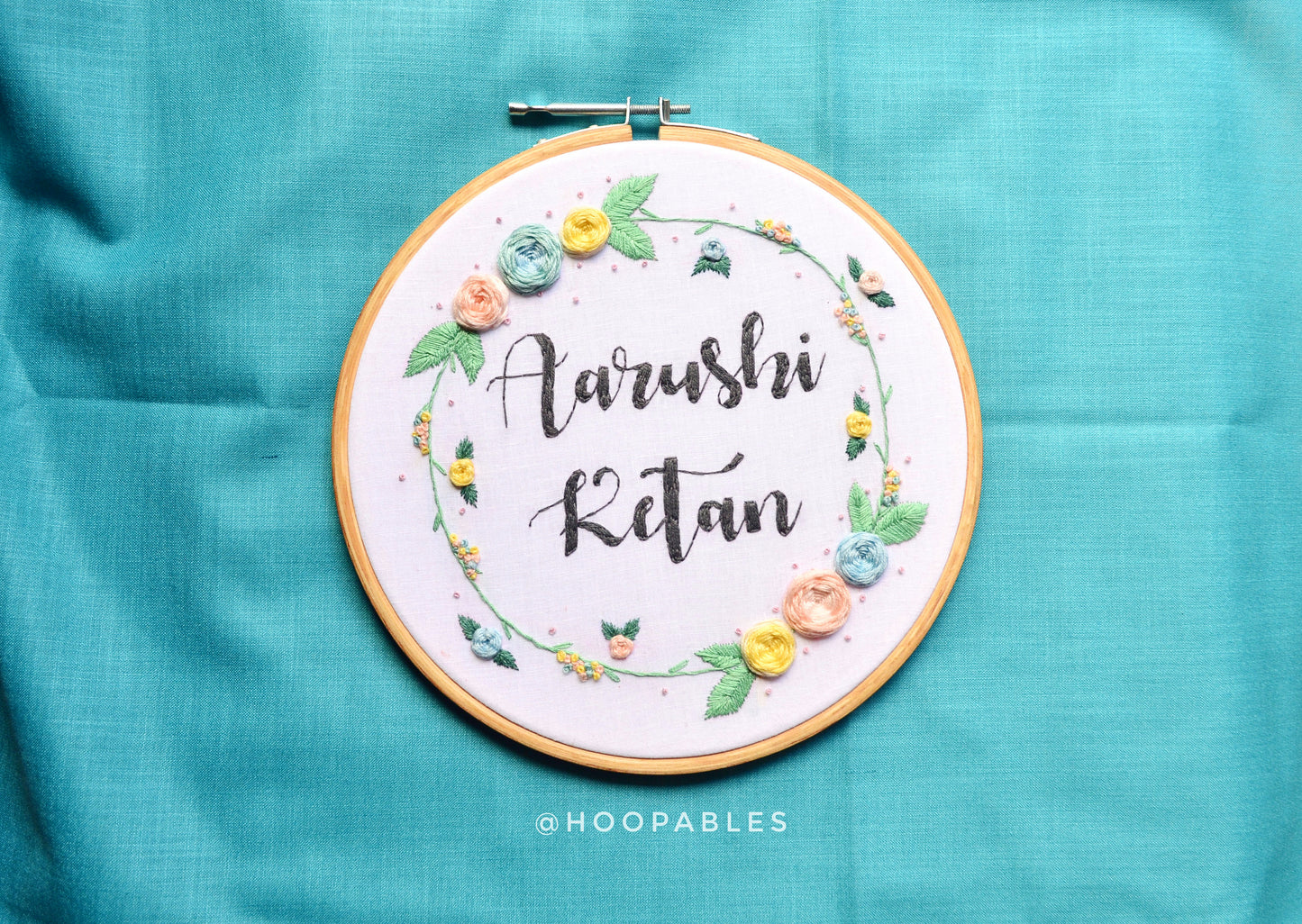 Minimal Floral Name Plate