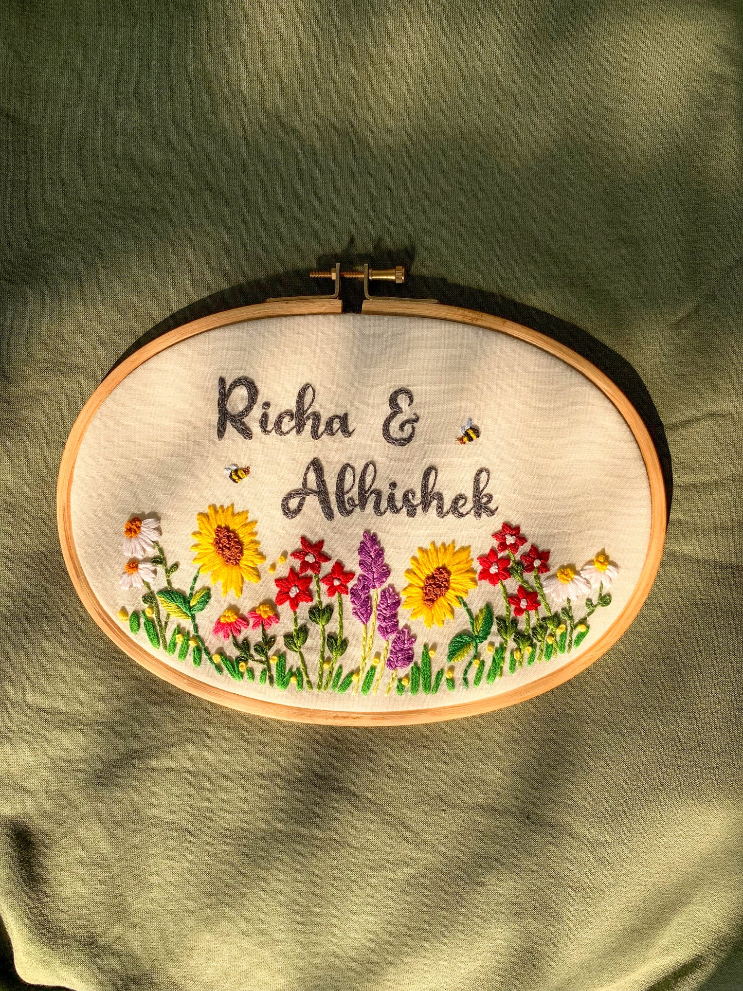 8” Floral Name Plate