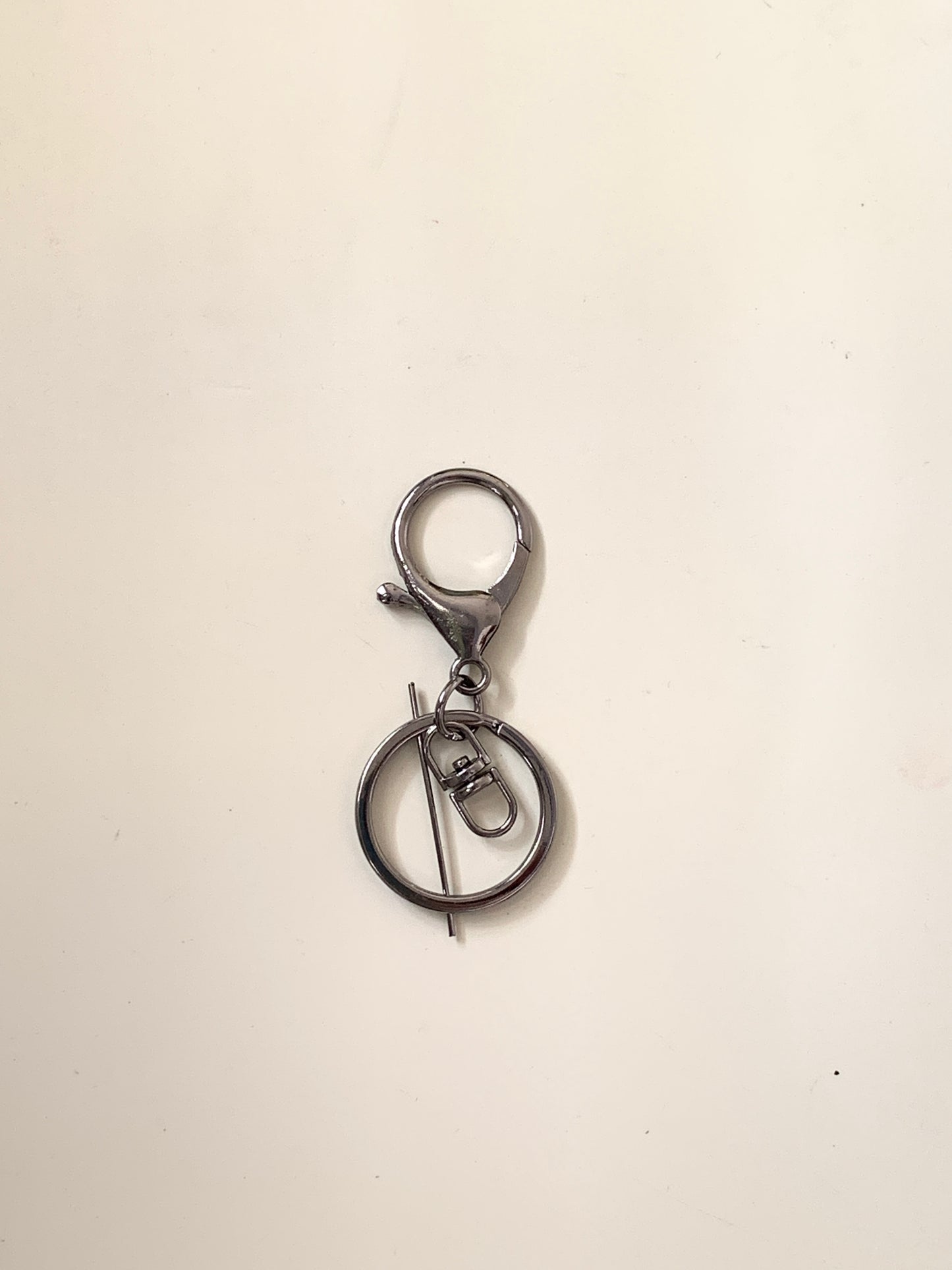Keyring with Lobster Hook - Gun Black
