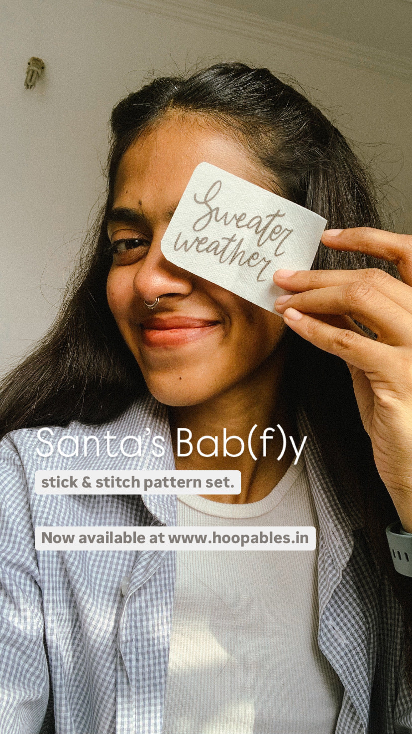 Santa’s baby - Stick and Stitch Patterns -Set of 14