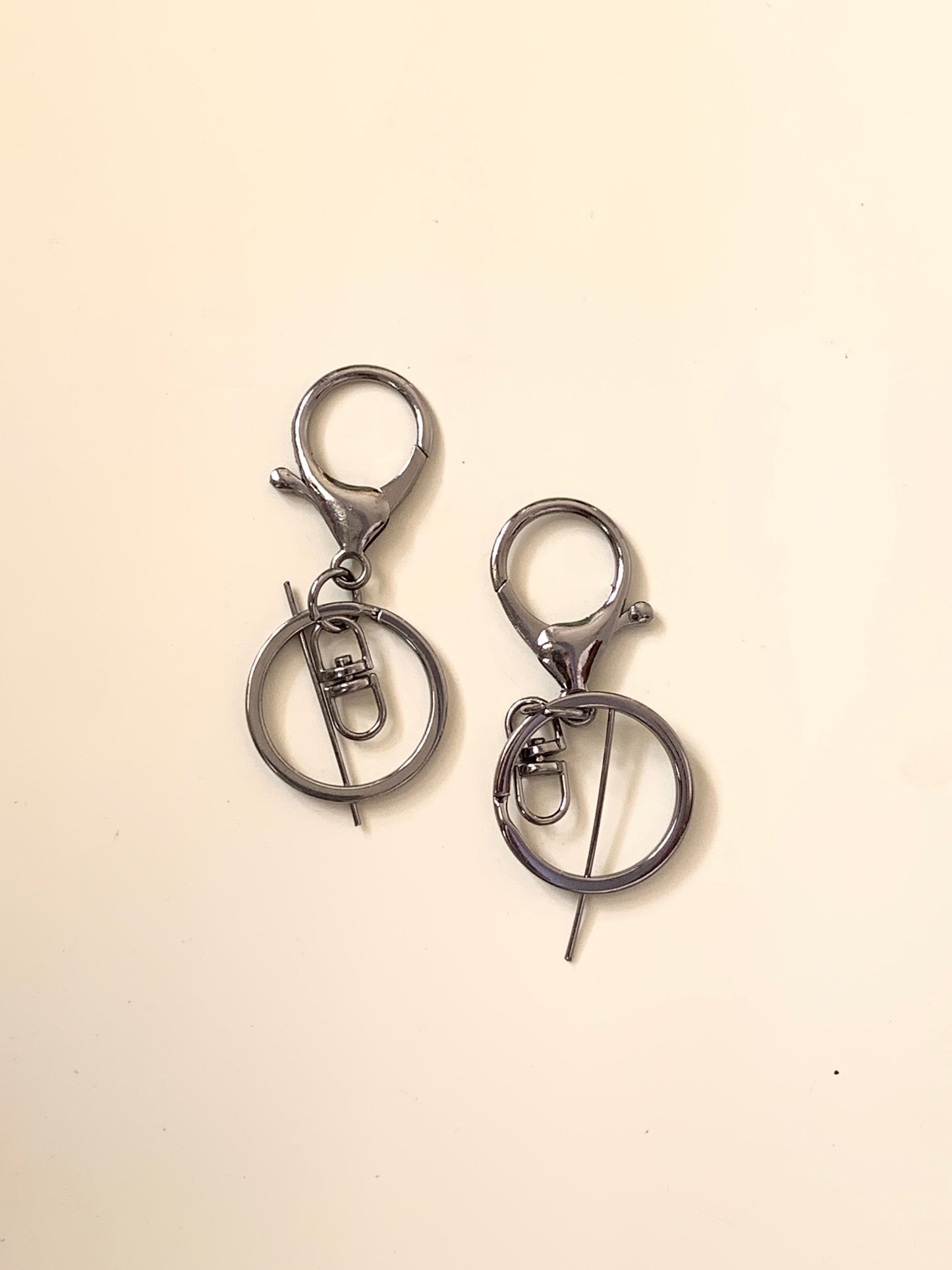 Keyring with Lobster Hook - Gun Black