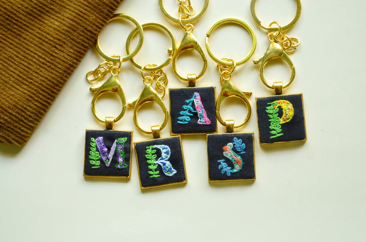 Custom Initial Keychain (Golden)
