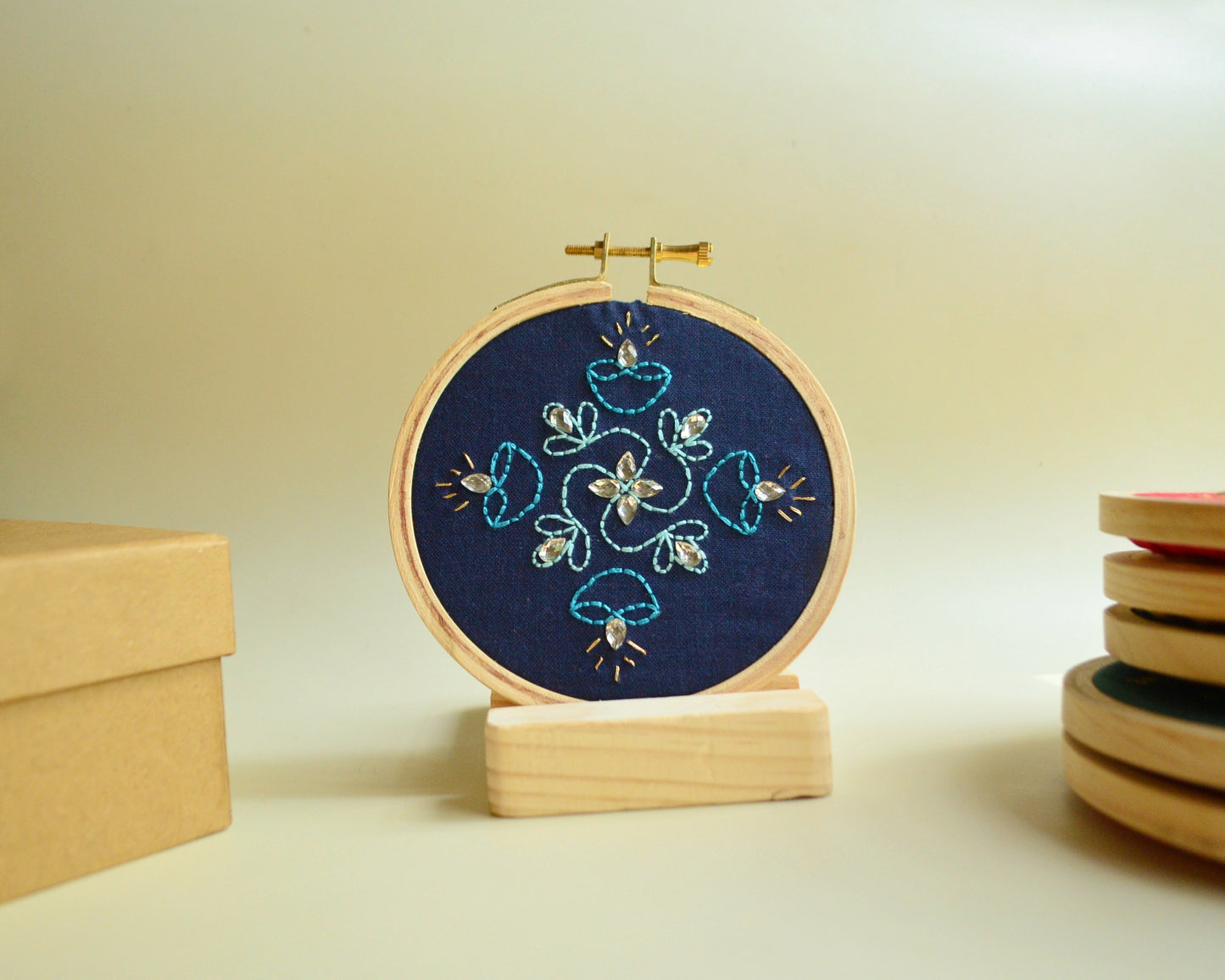 Rangoli Sparkle - 4” (Navy Blue)