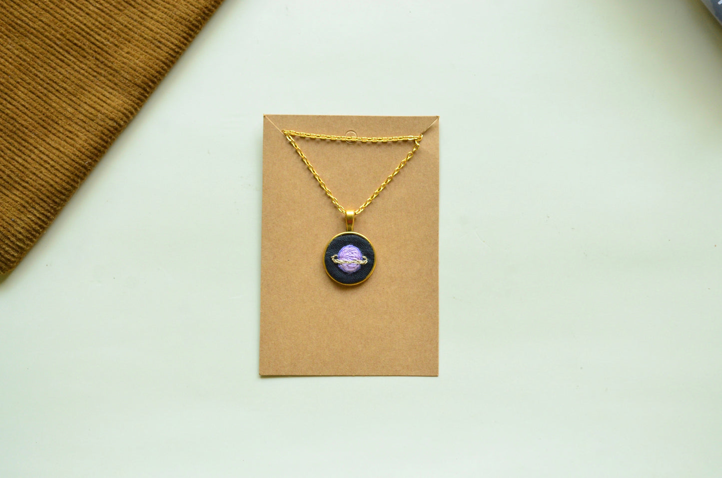 Saturn Necklace (Lavender)