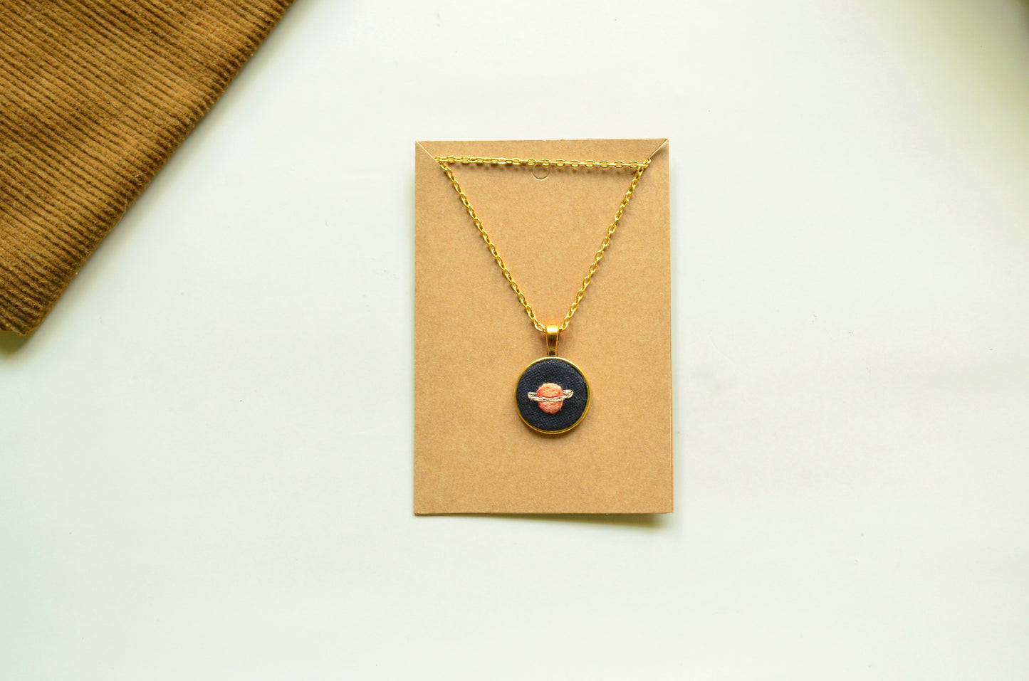 Saturn Necklace (Salmon)