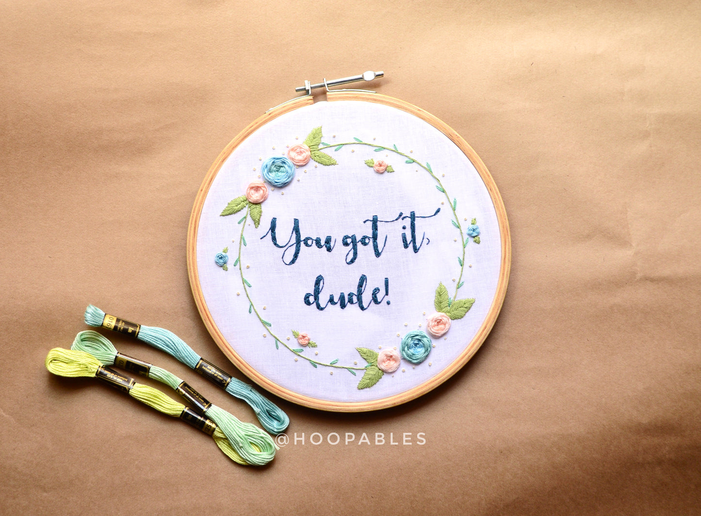 Minimal Floral Name Plate