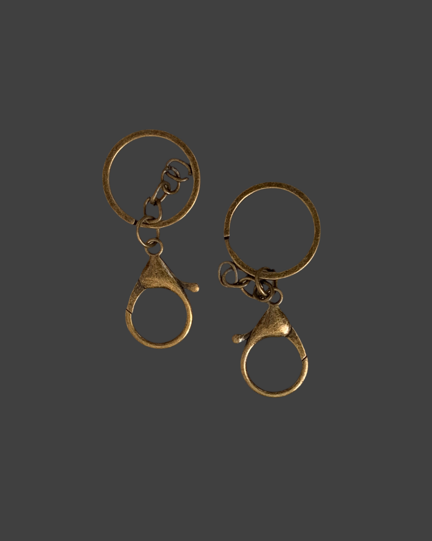 Keyring with Lobster Hook - Antique