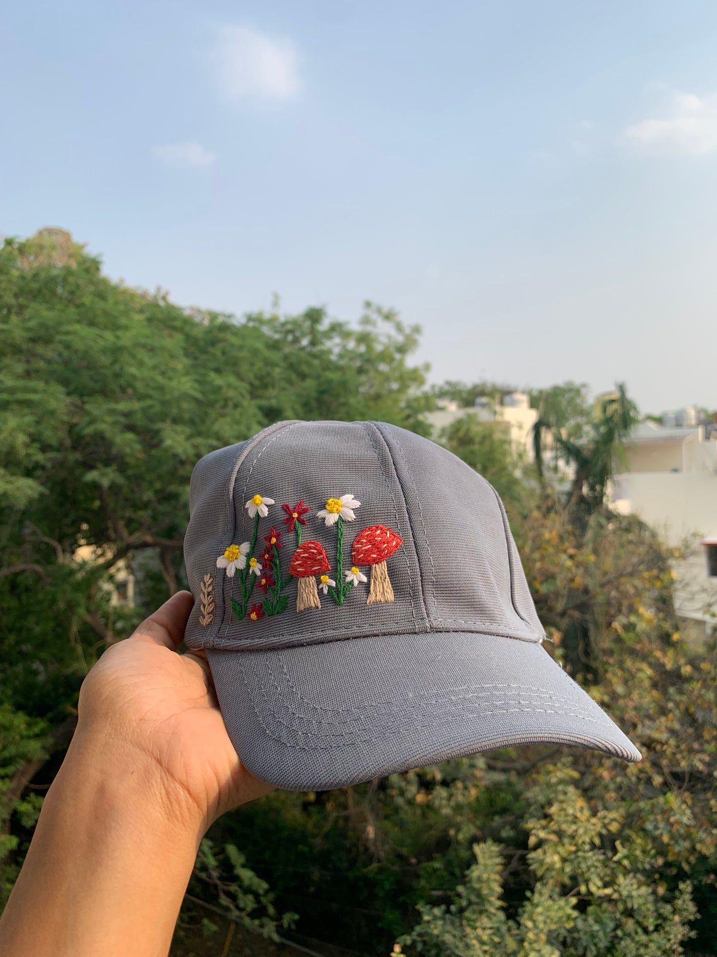 Mushrooms and Flowers Cap