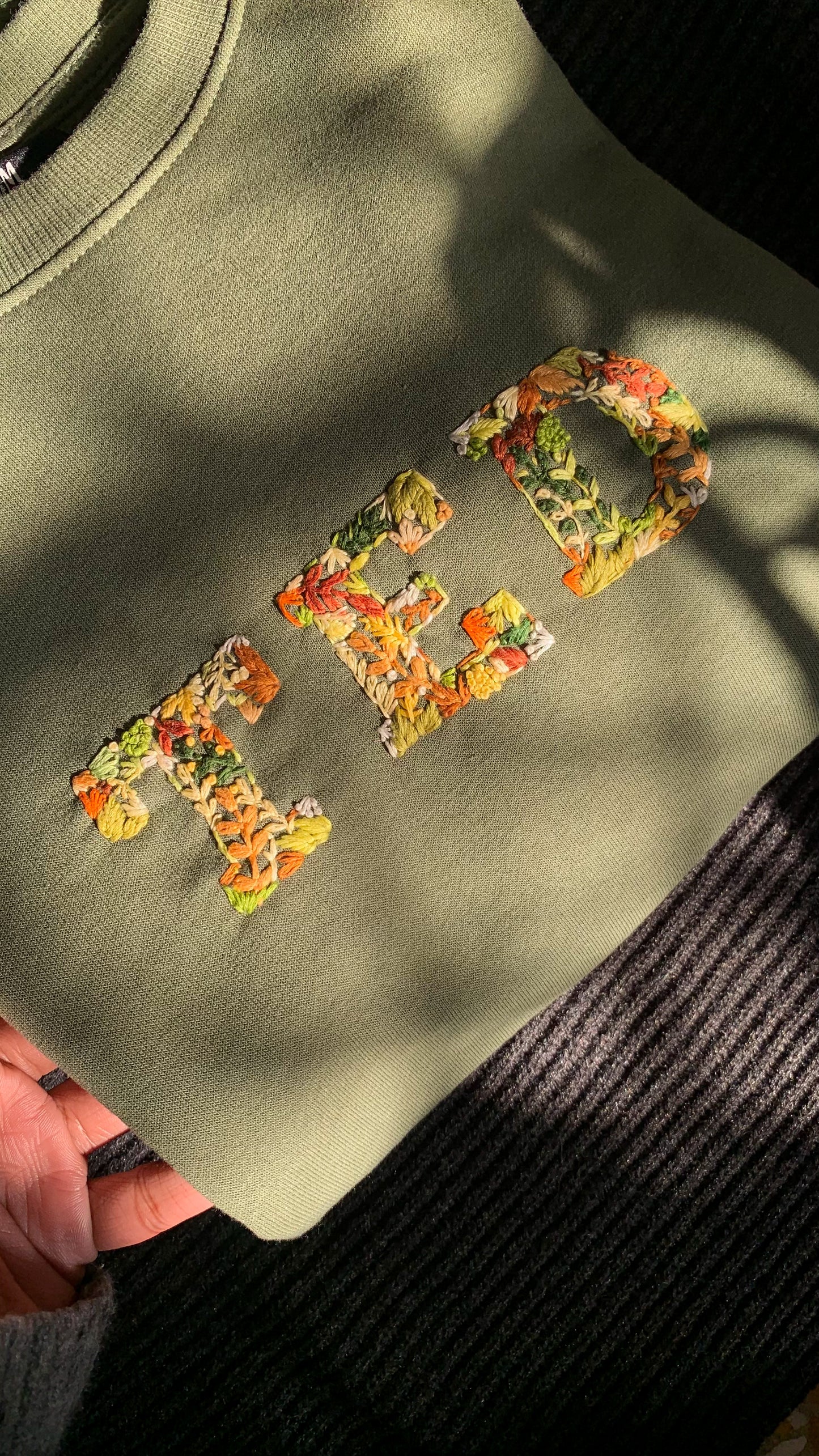 Floral Initial(s) on Sweatshirt/Hoodie
