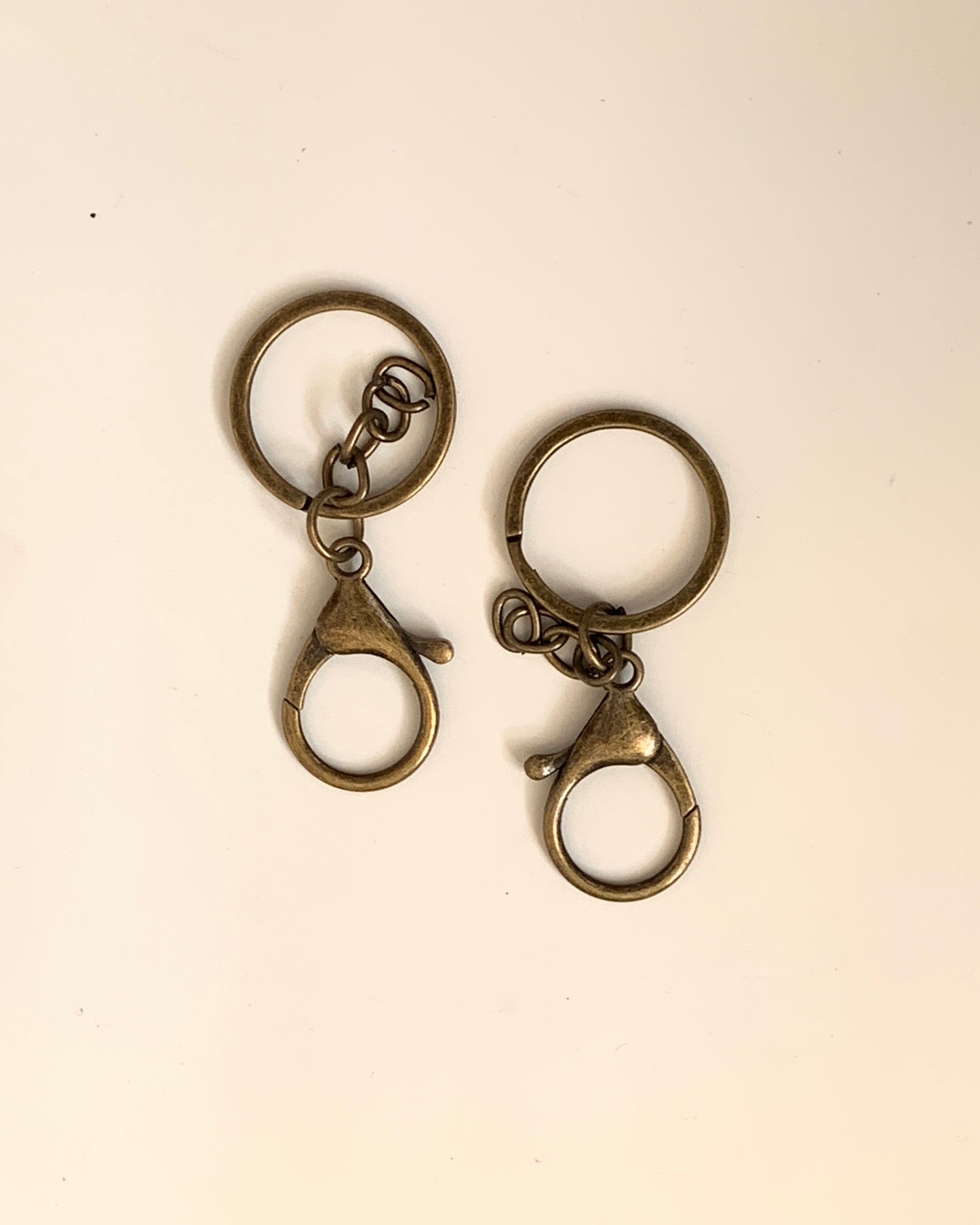 Keyring with Lobster Hook - Antique