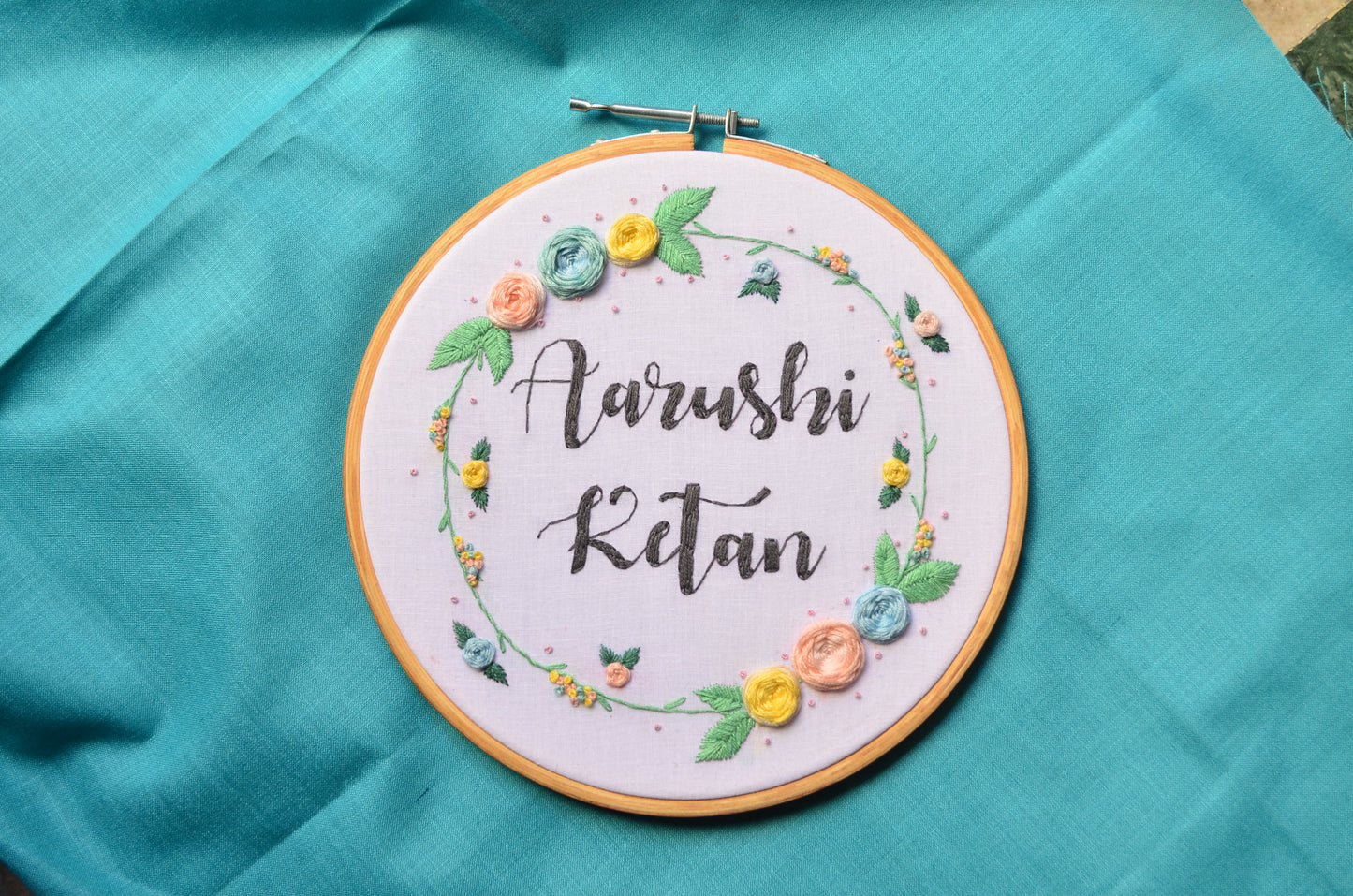 Minimal Floral Name Plate