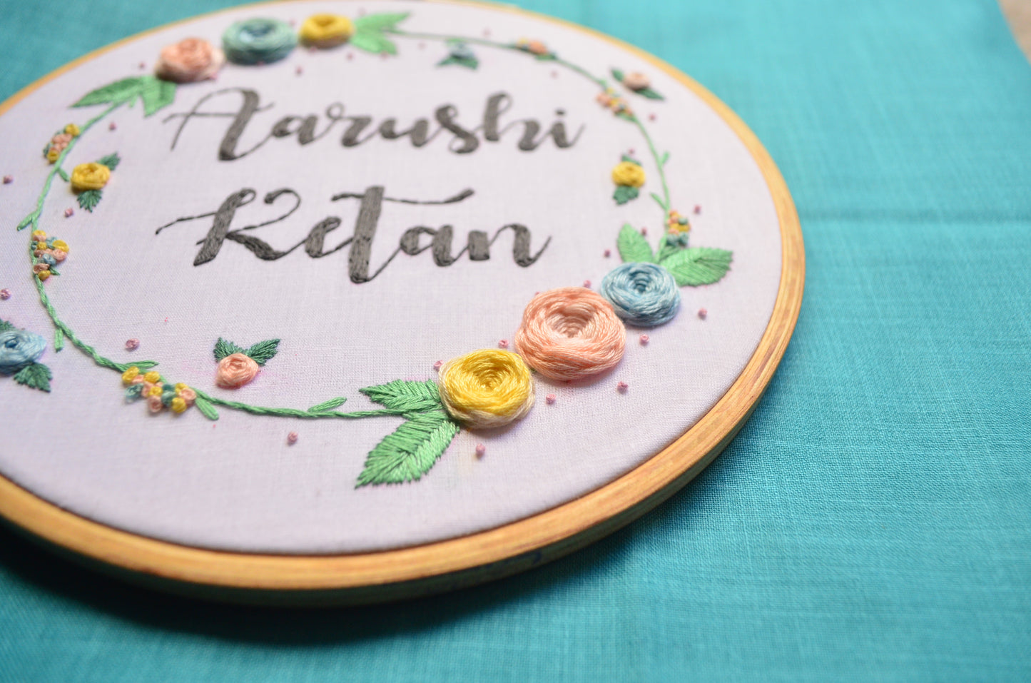 Minimal Floral Name Plate