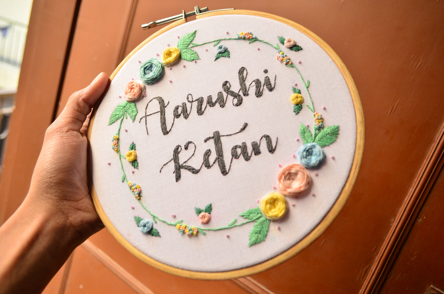 Minimal Floral Name Plate