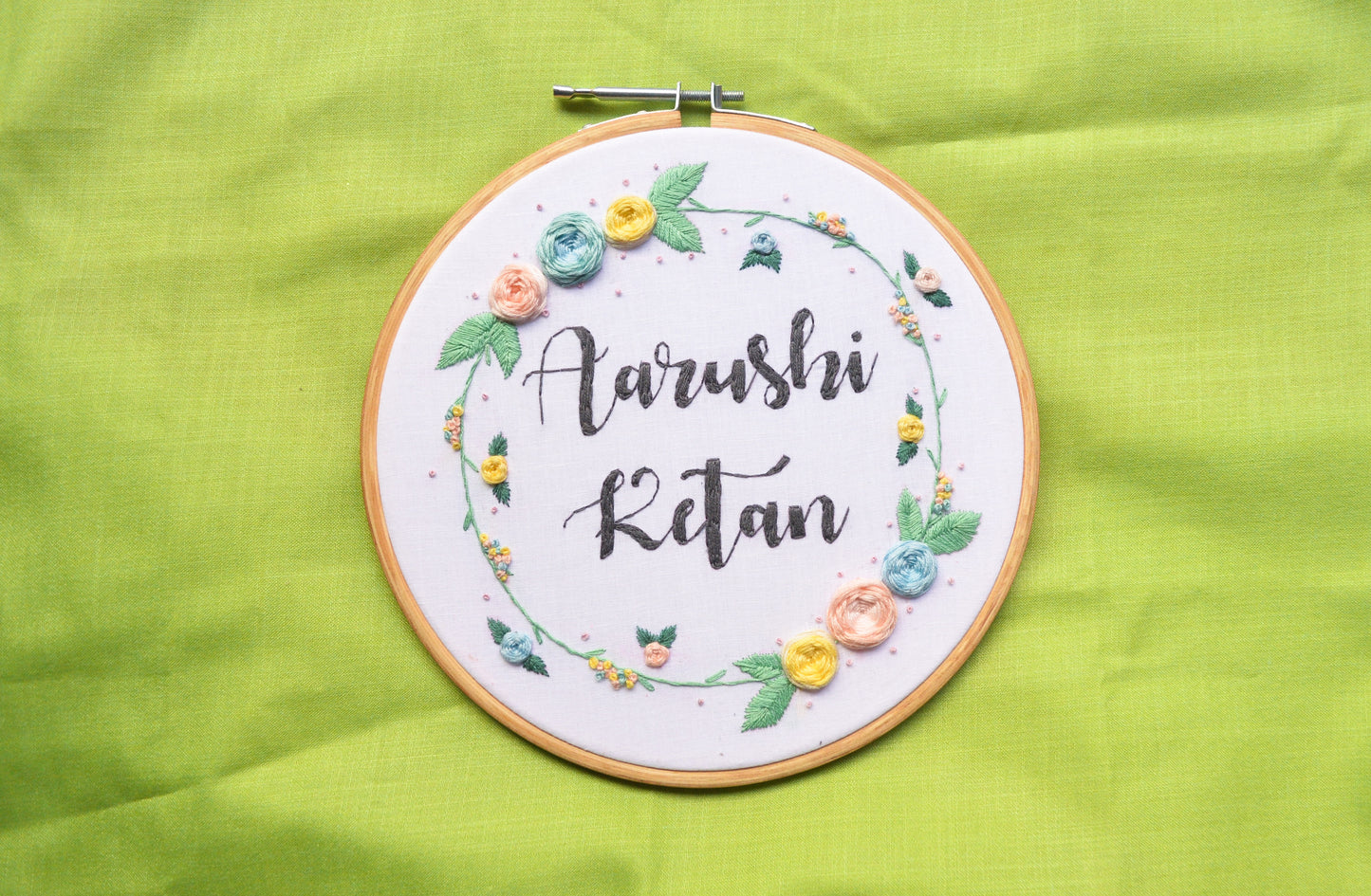 Minimal Floral Name Plate