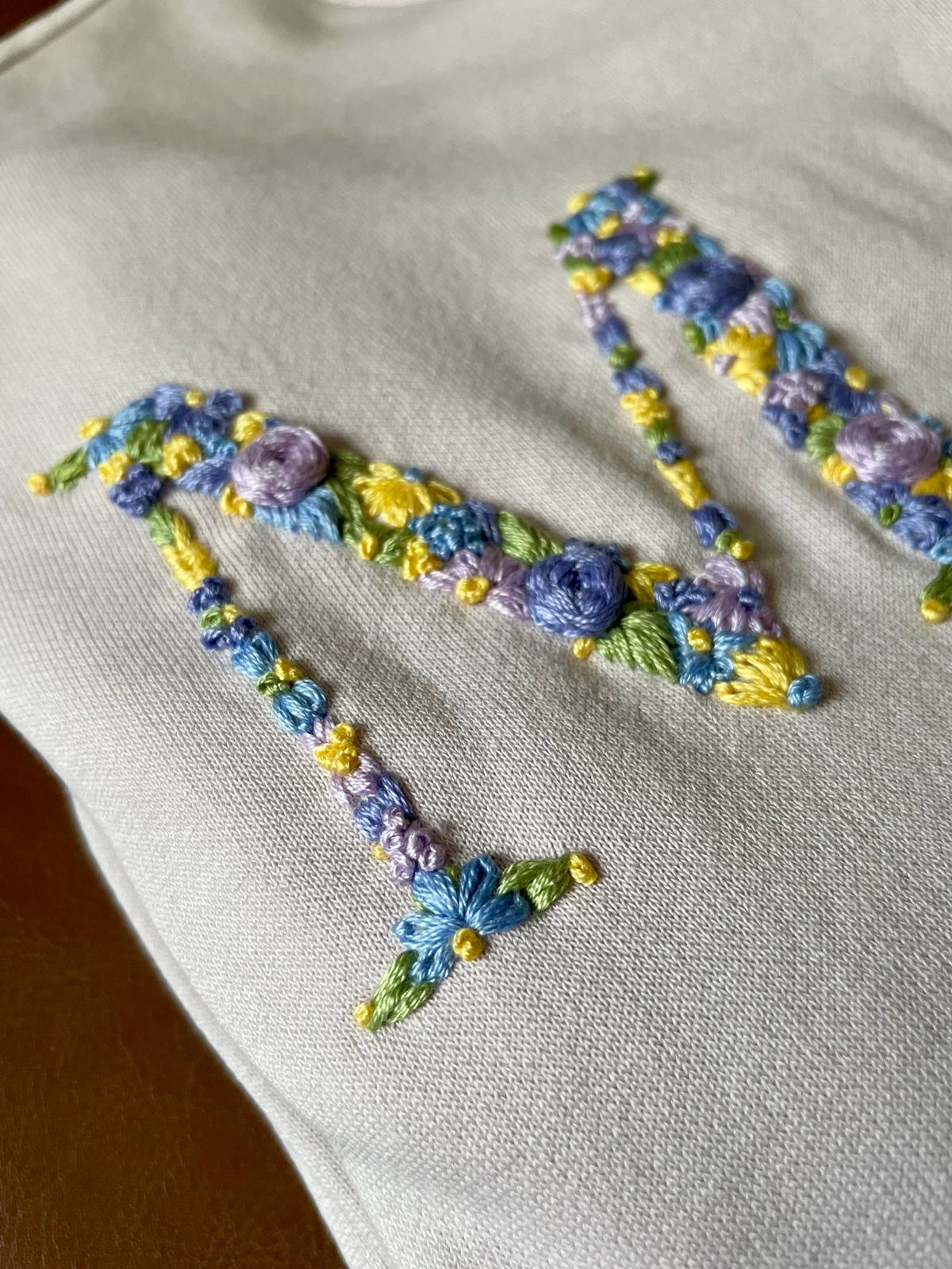 Floral Initial(s) on Sweatshirt/Hoodie
