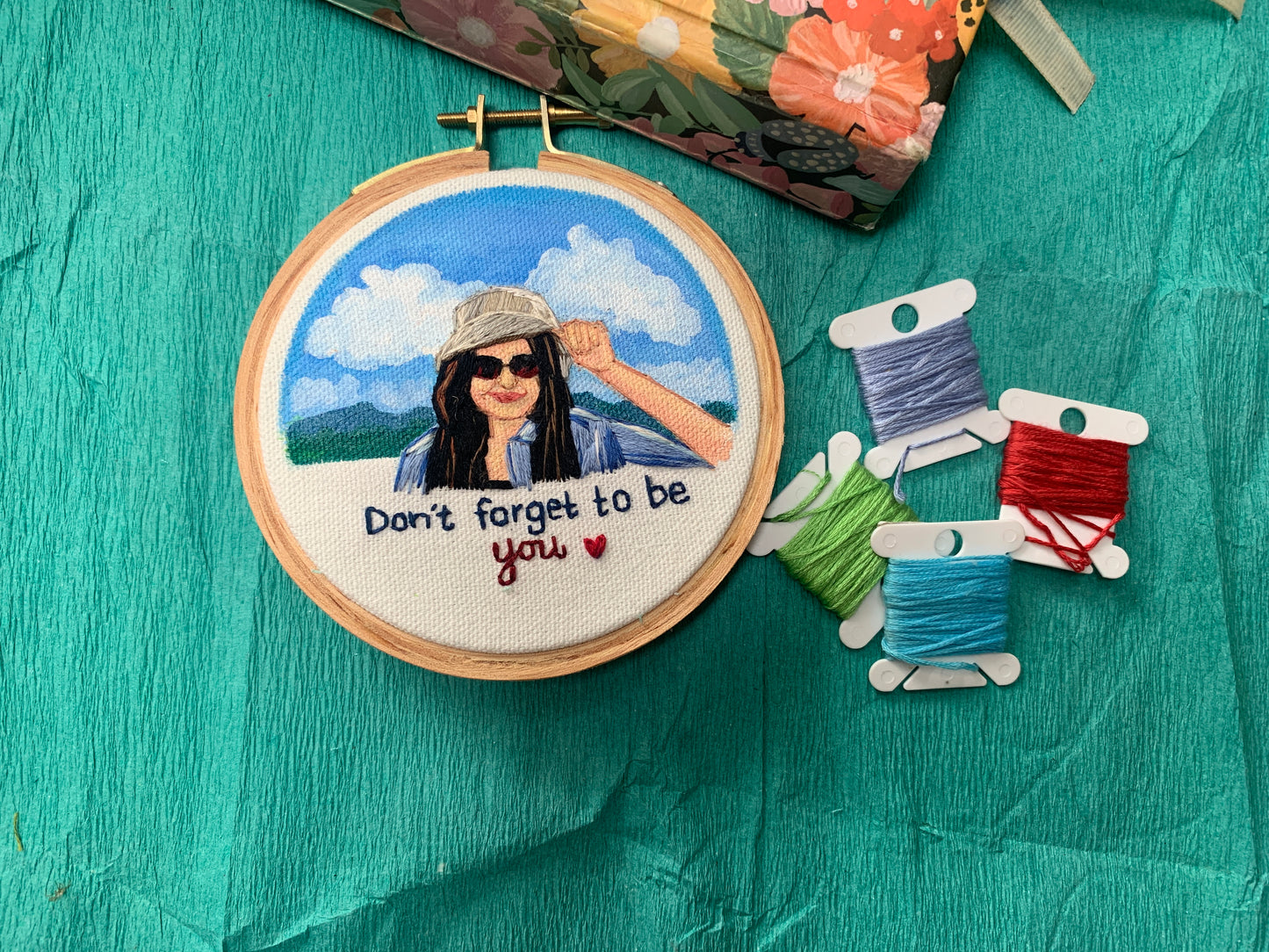 4” Semi Embroidered Portrait