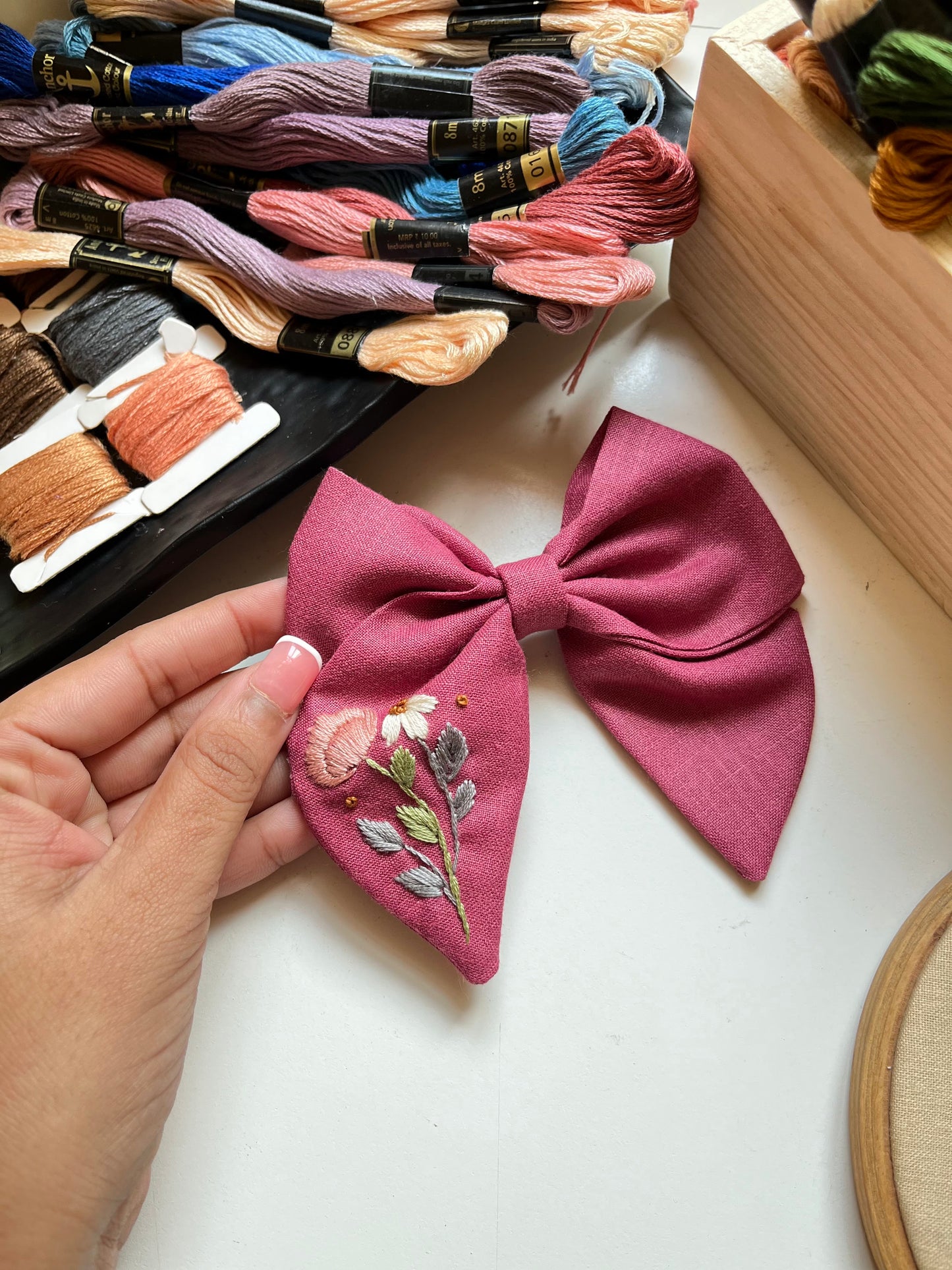 Fuchsia Bloom hairbow
