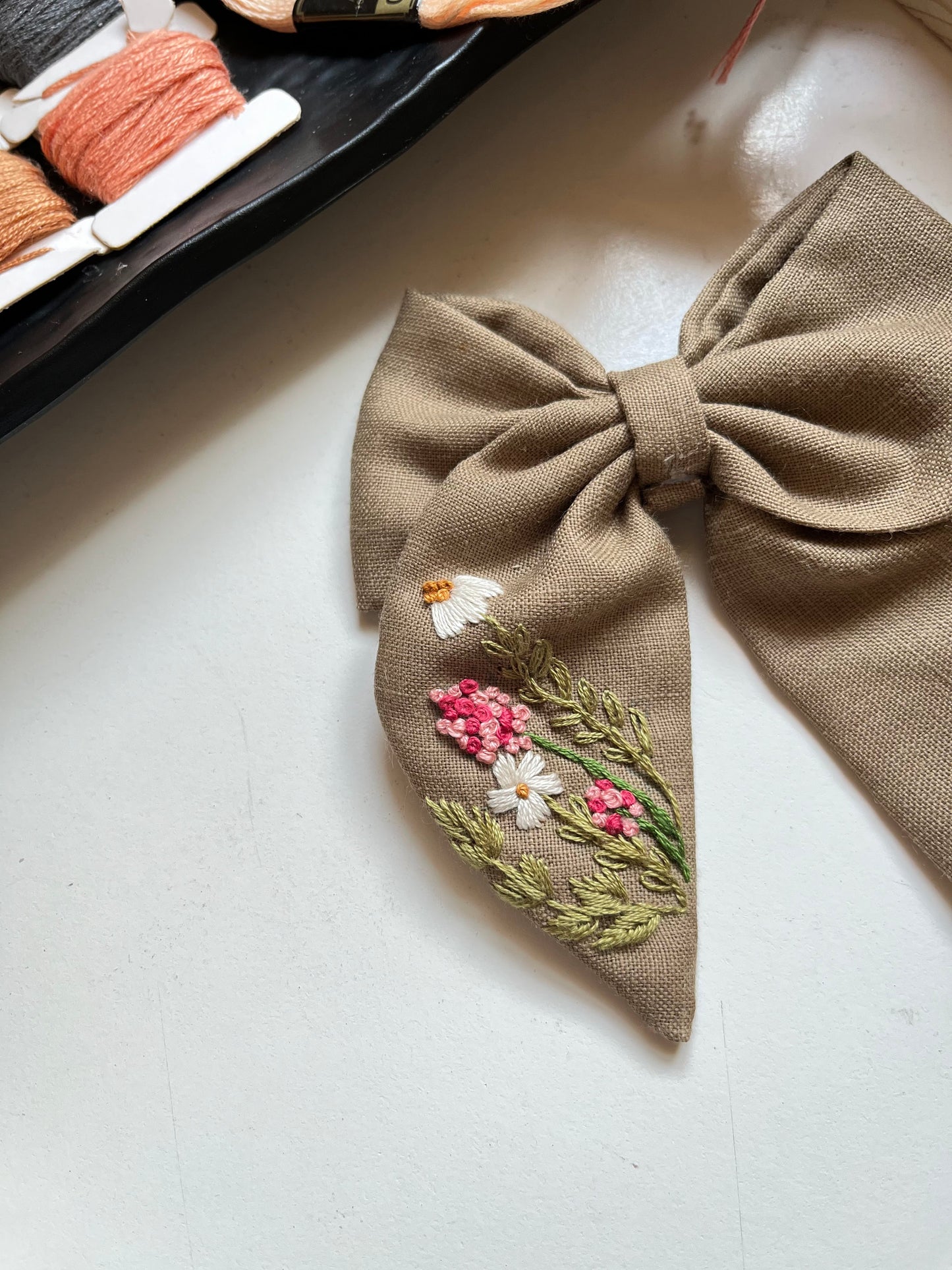 Earthy Blooms Hair Bow