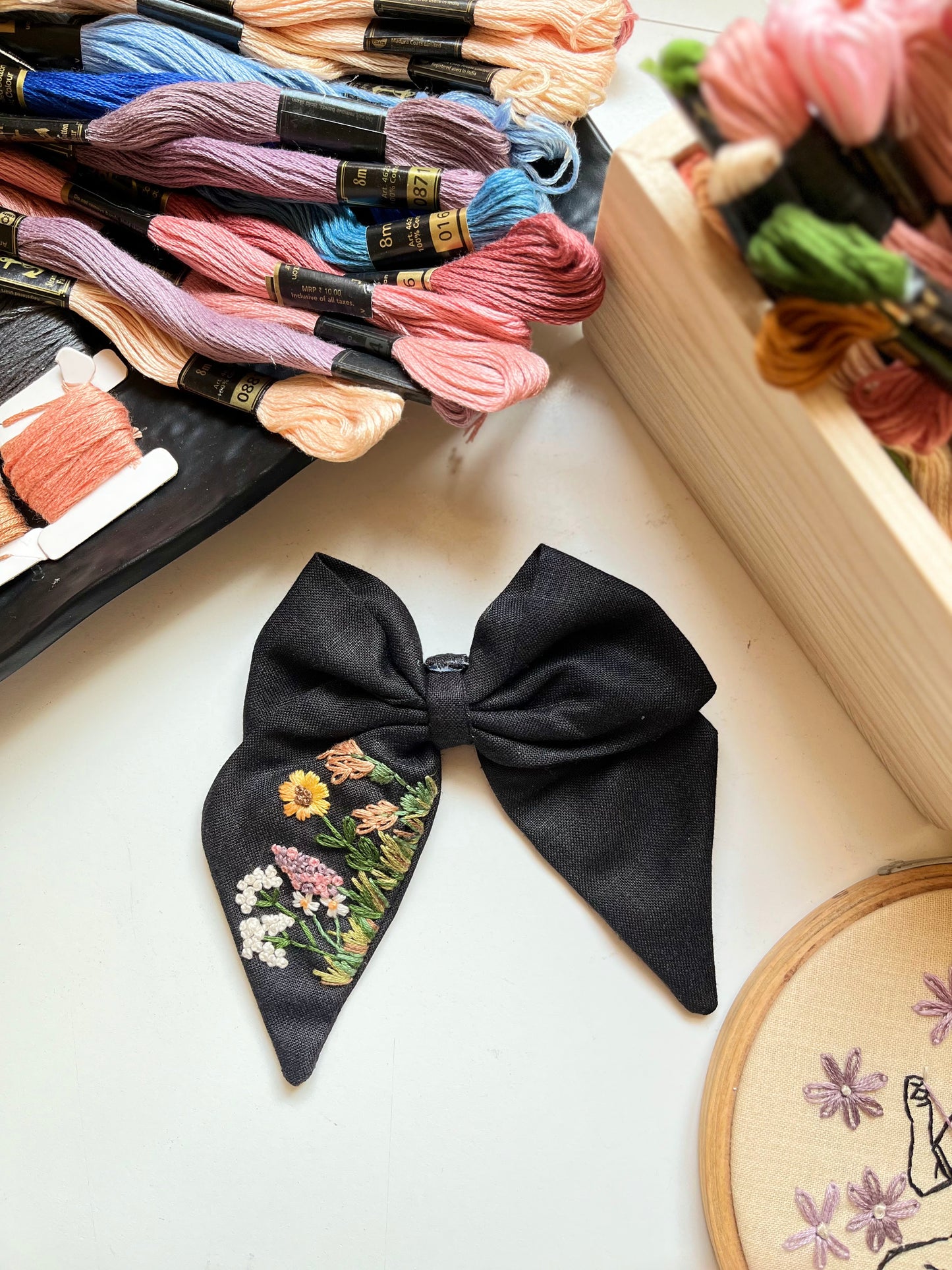 Wildflower knot hairbow