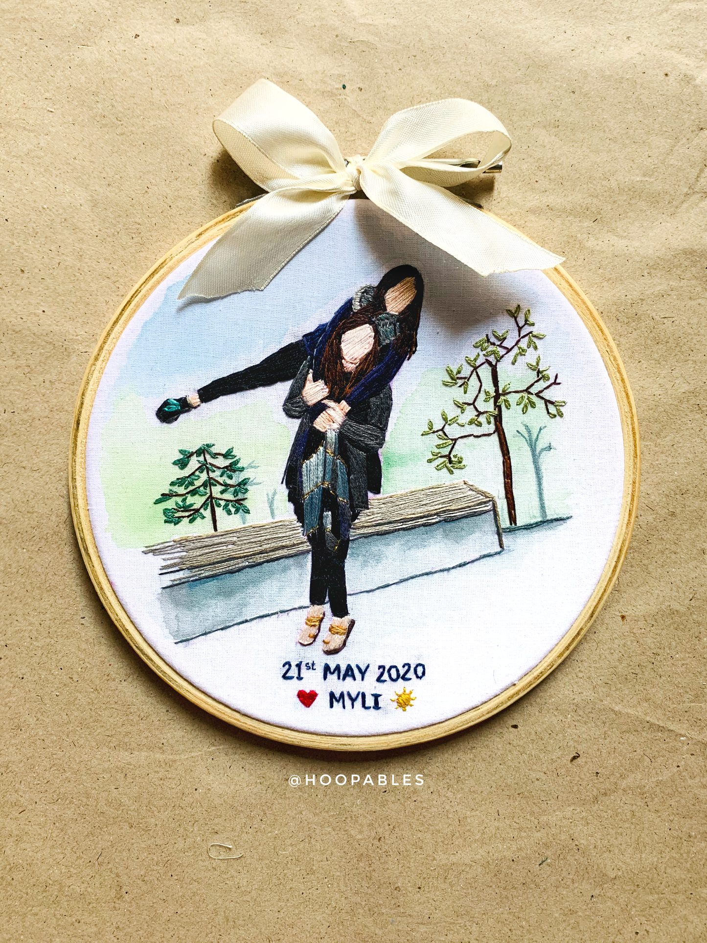 6” Fully Embroidered Portrait