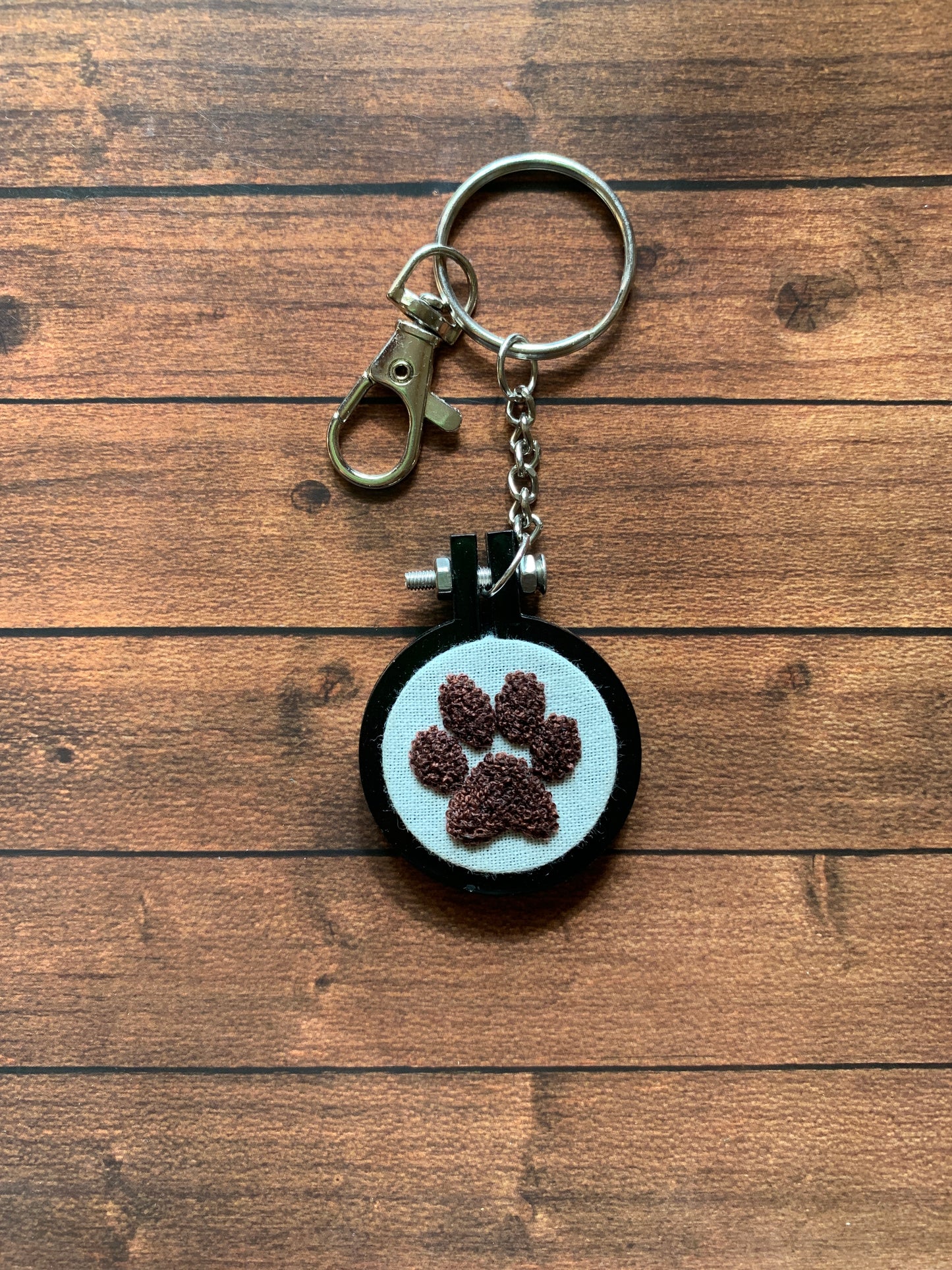 Paw- 4cm Black Acrylic Keychain (Made to order)