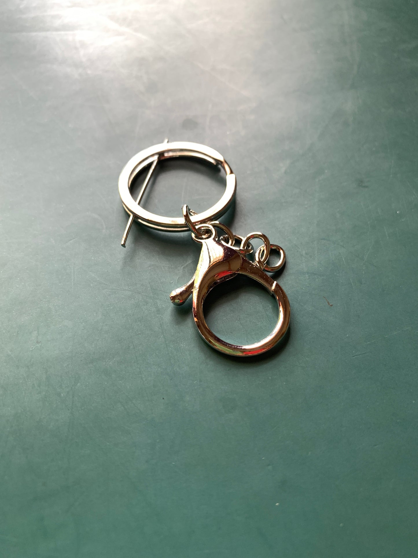Keyring with Lobster Hook - Silver