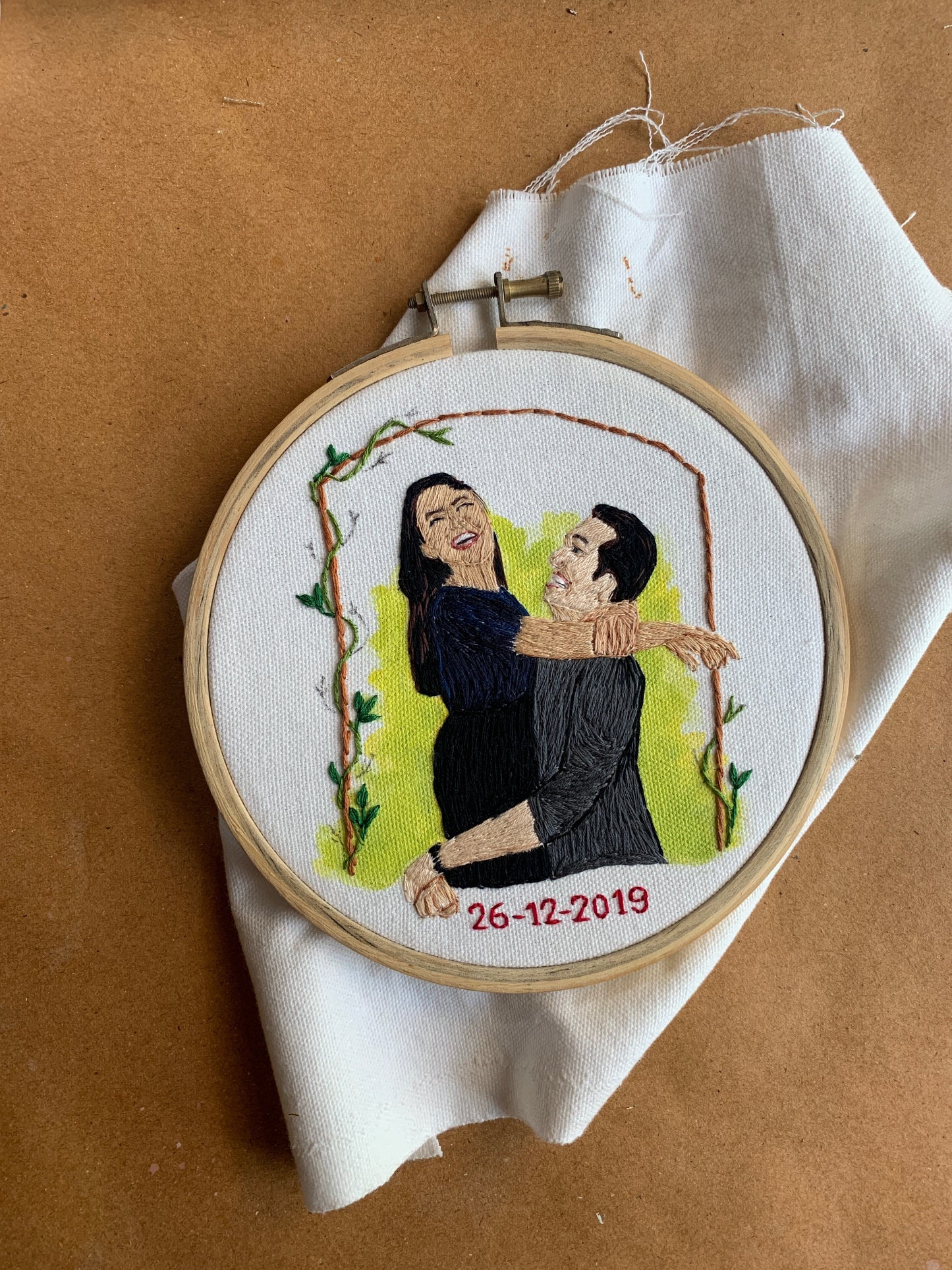 6” Fully Embroidered Portrait