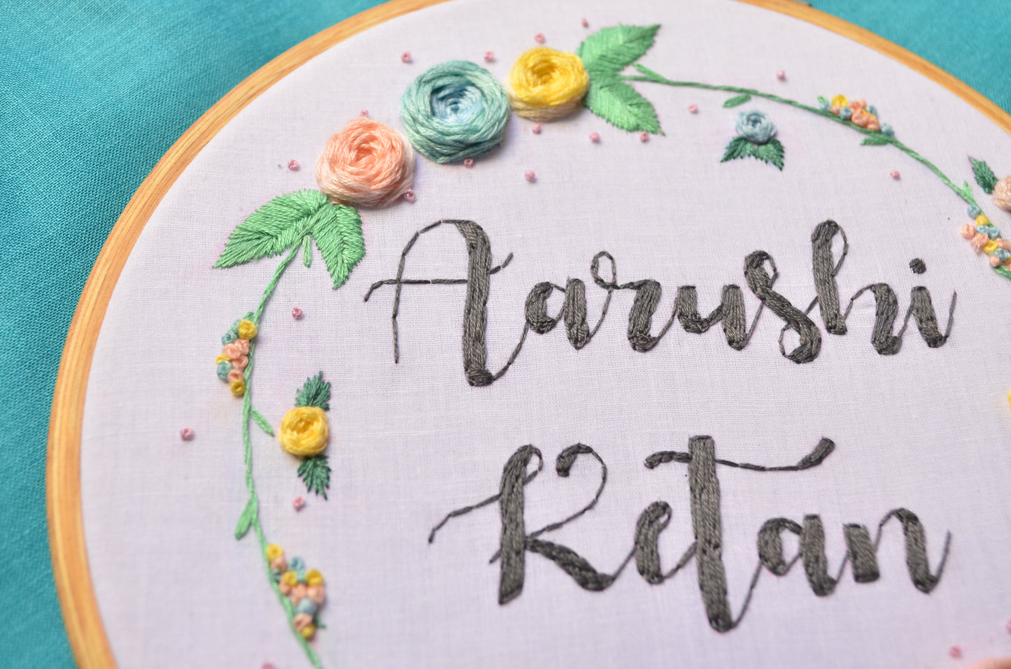 Minimal Floral Name Plate