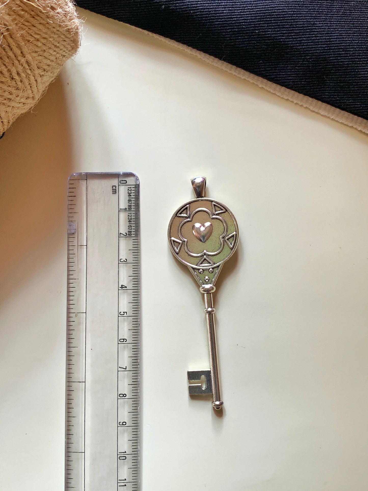 Vintage Key Charm - Silver