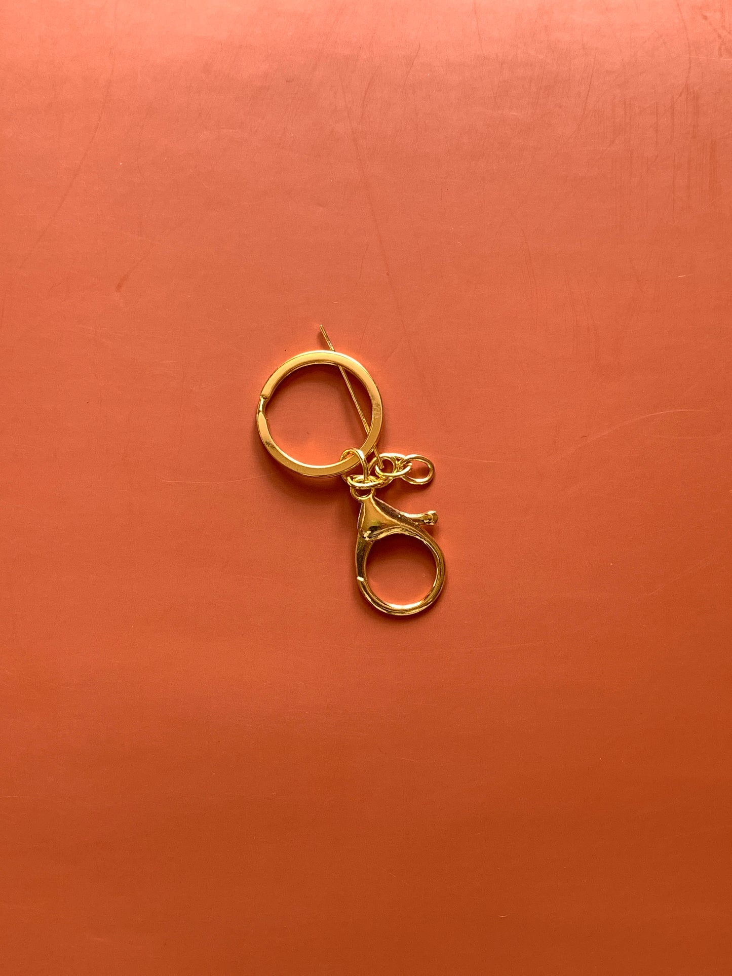 Keyring with Lobster Hook - Gold