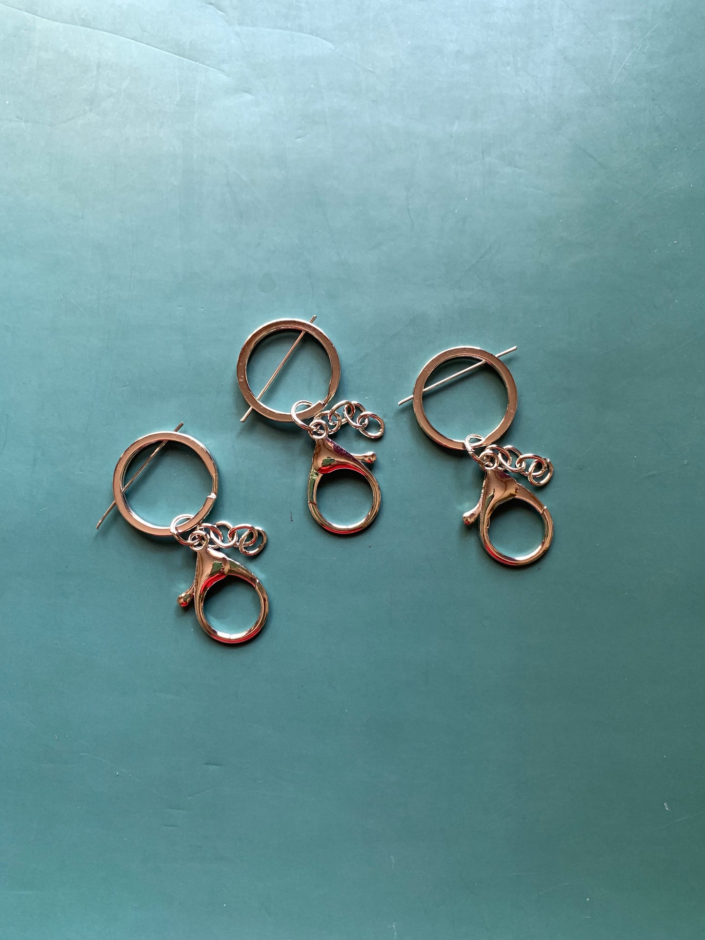 Keyring with Lobster Hook - Silver