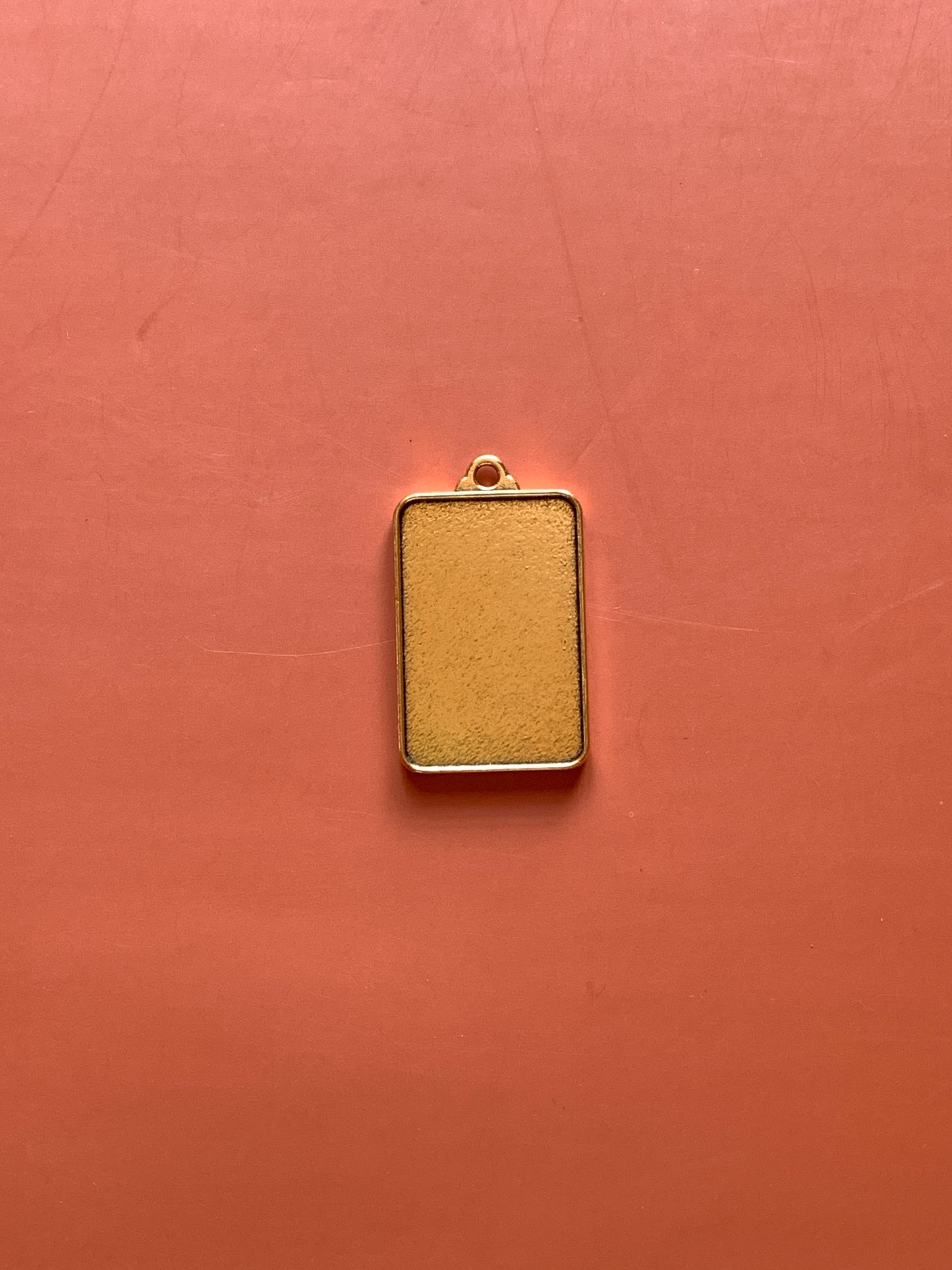 Rectangular Pendant Base - Gold