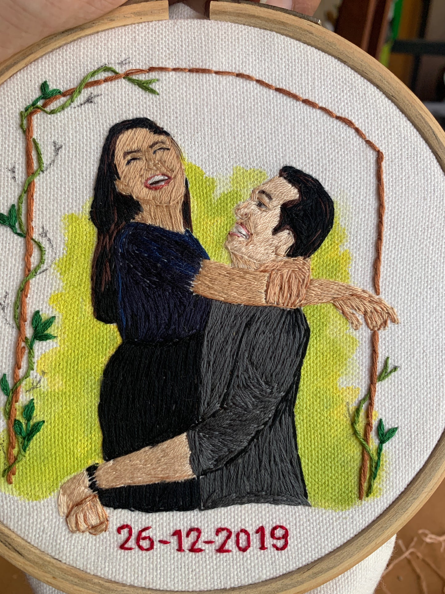 6” Fully Embroidered Portrait
