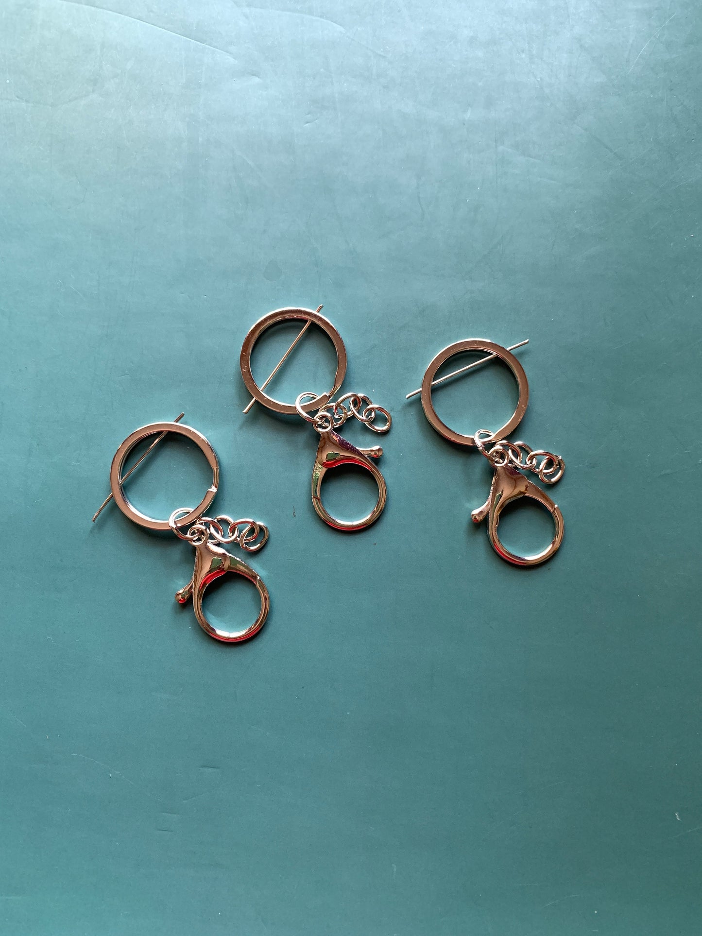 Keyring with Lobster Hook - Silver