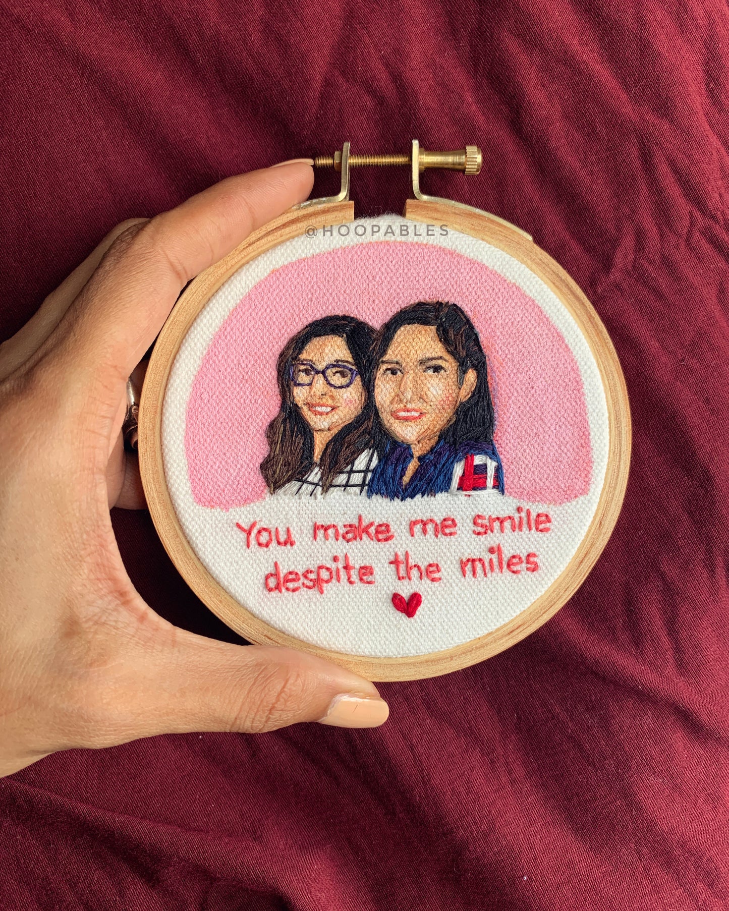 4” Semi Embroidered Portrait