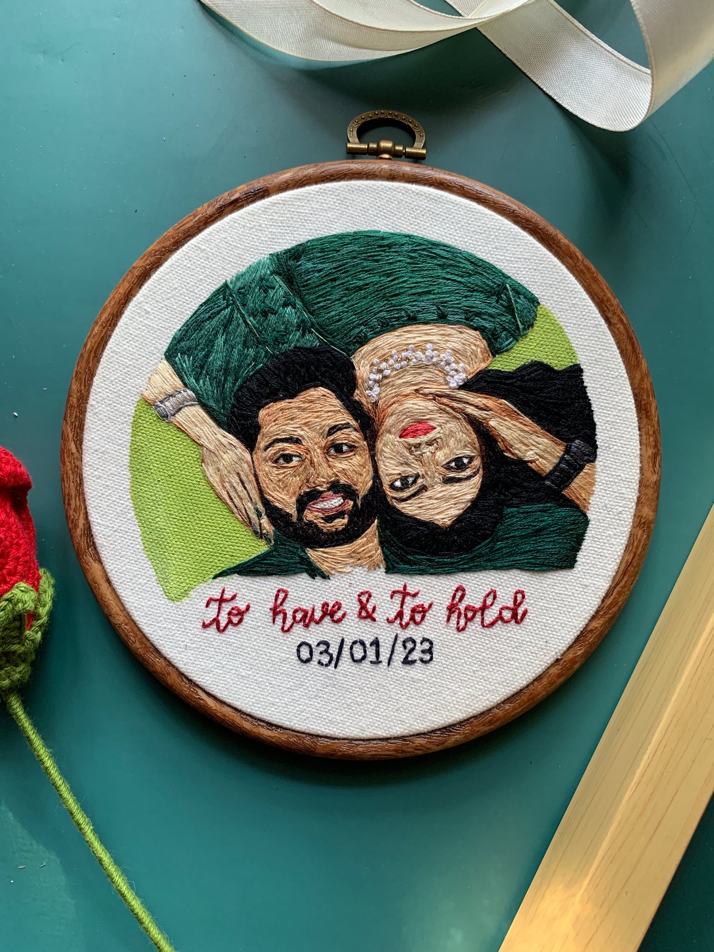 6” Fully Embroidered Portrait