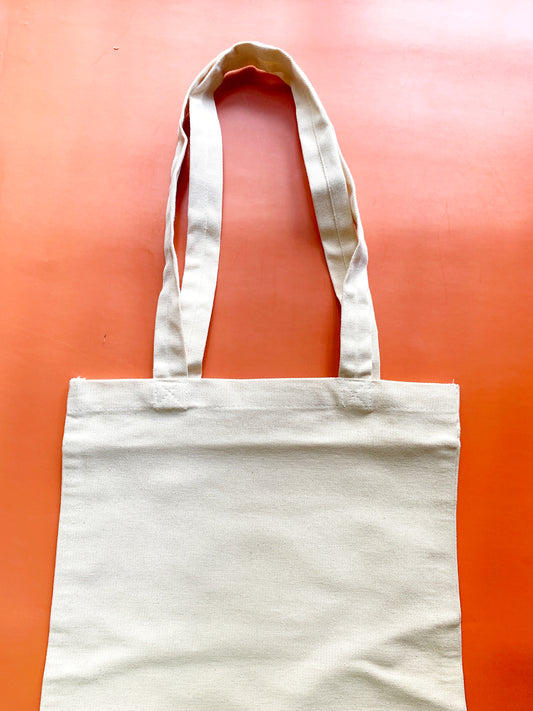 Plain Canvas Tote Bag (Beige)