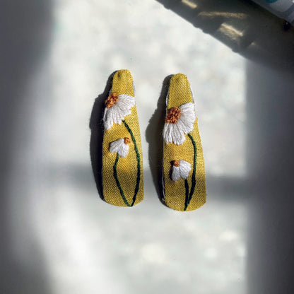 Mustard Delight Hairclip Pair