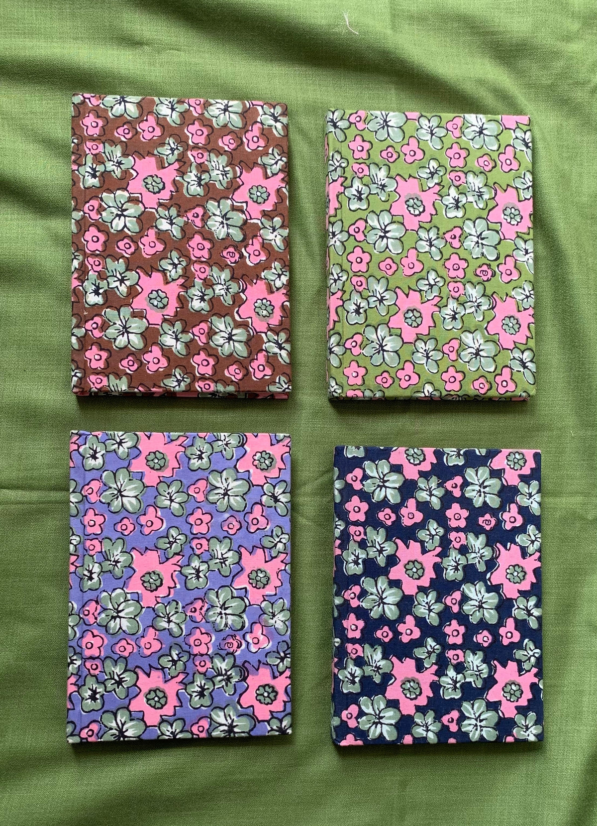 Upcycled fabric-cover Journals - Multicoloured (5x7”)