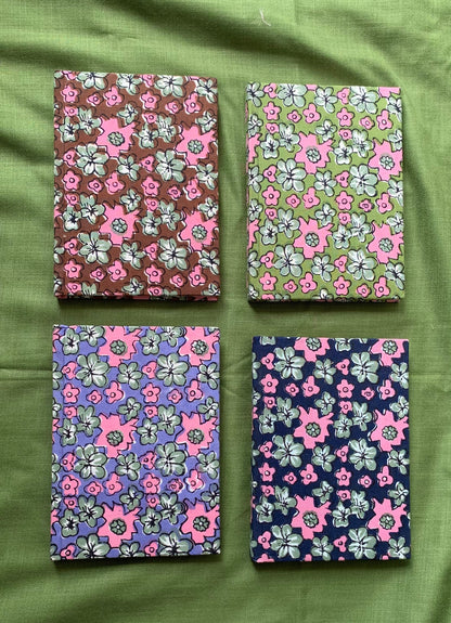 Upcycled fabric-cover Journals - Multicoloured (5x7”)