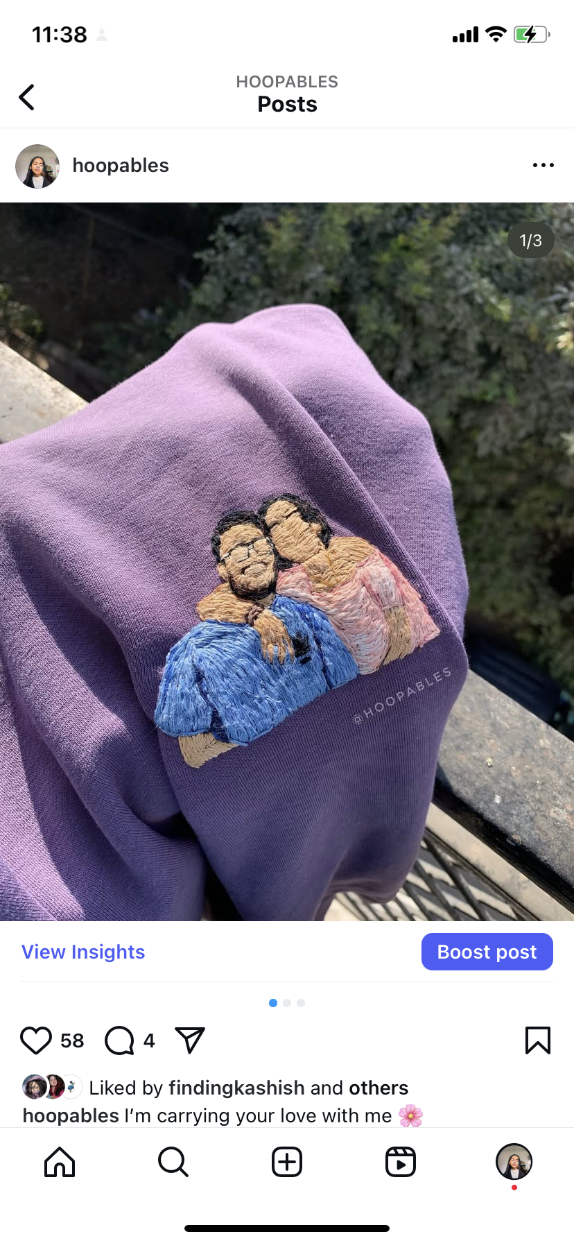 Embroidered Portrait on Sweatshirt/Hoodie 3” x 3”