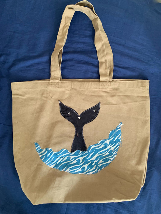 Whale Totebag (16x19x5.5”)
